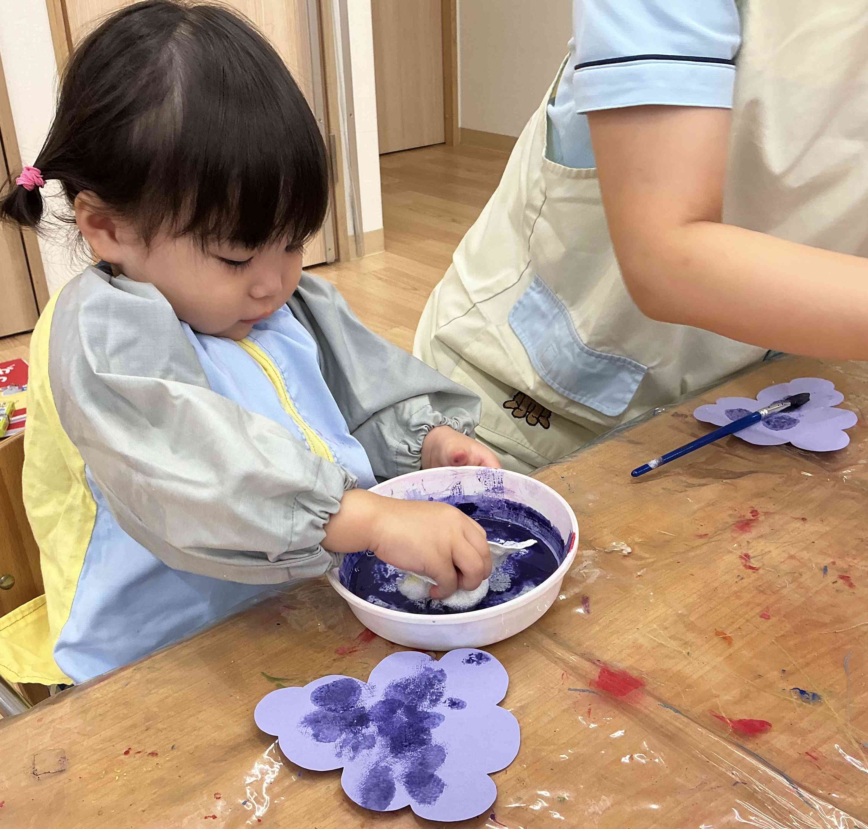 くだものれっしゃを作ろう（1歳児クラス）
