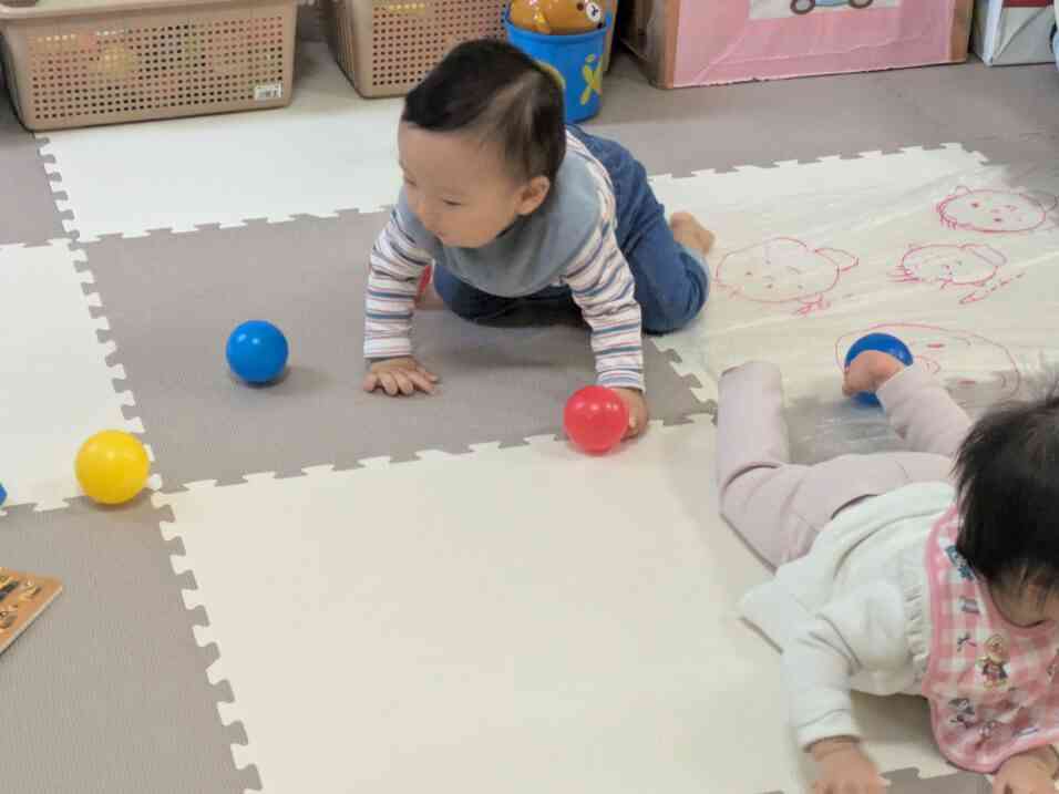 ハイハイで一生懸命追いかけます！