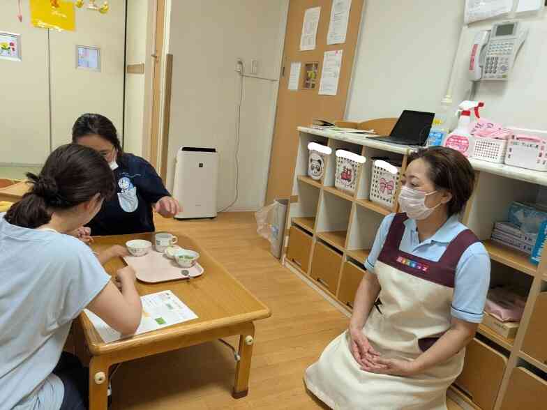 水遊びと給食試食会