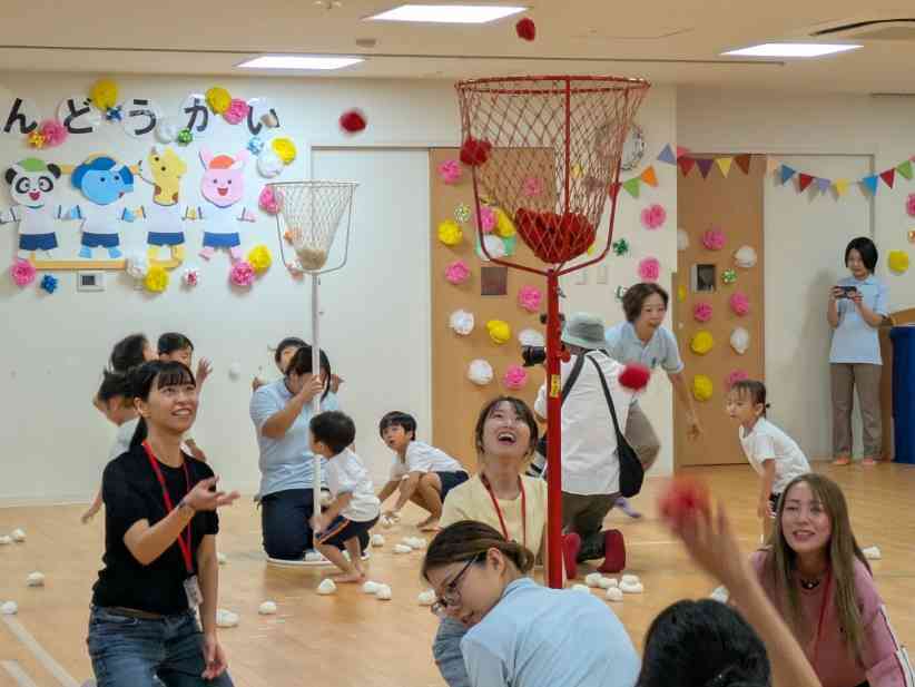 玉入れは親子対決！