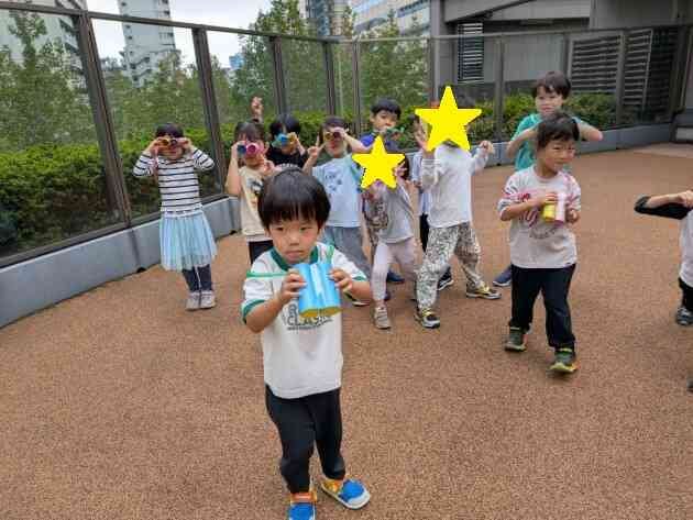 お手製の双眼鏡で何が見えたかな?