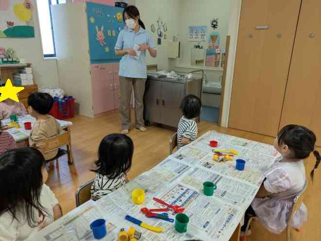 寒天遊び（２歳児：食育）