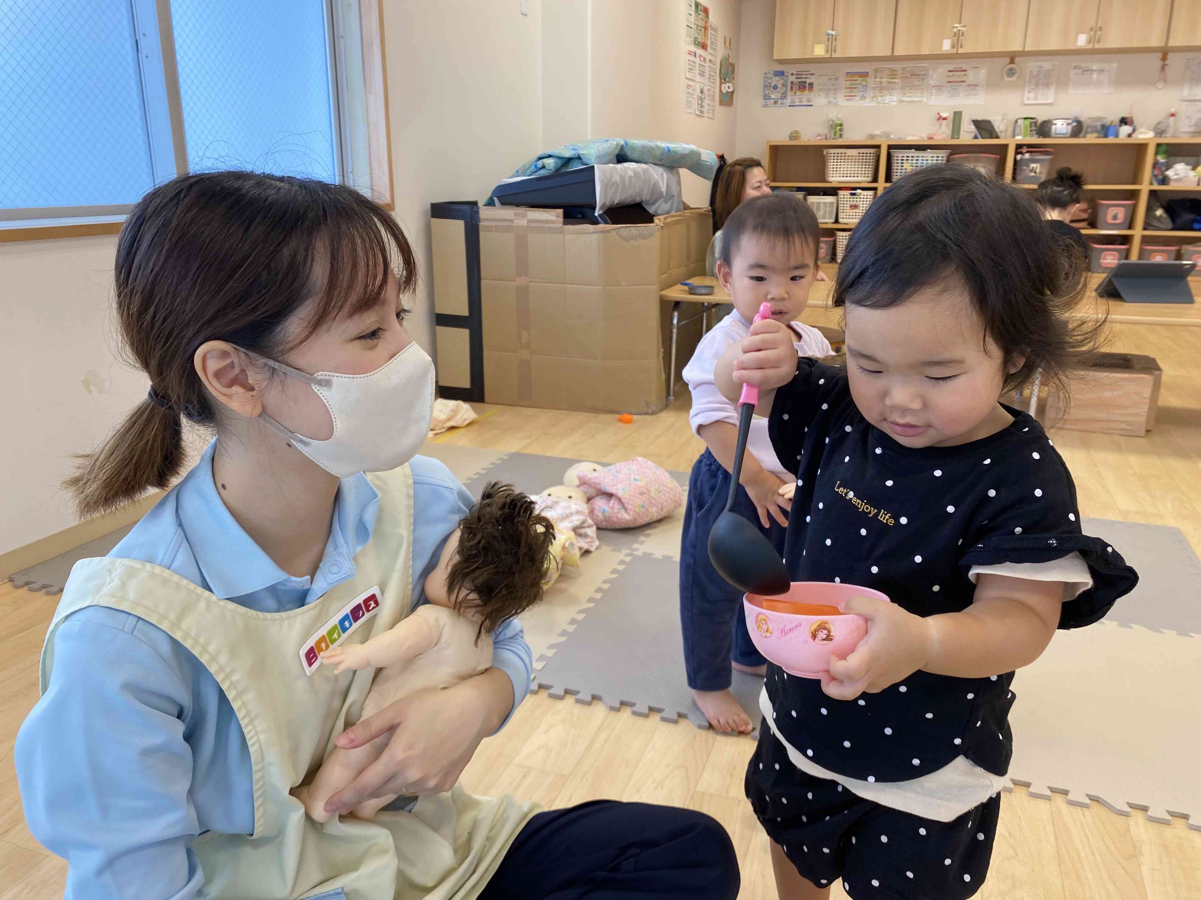 おたまですくって…