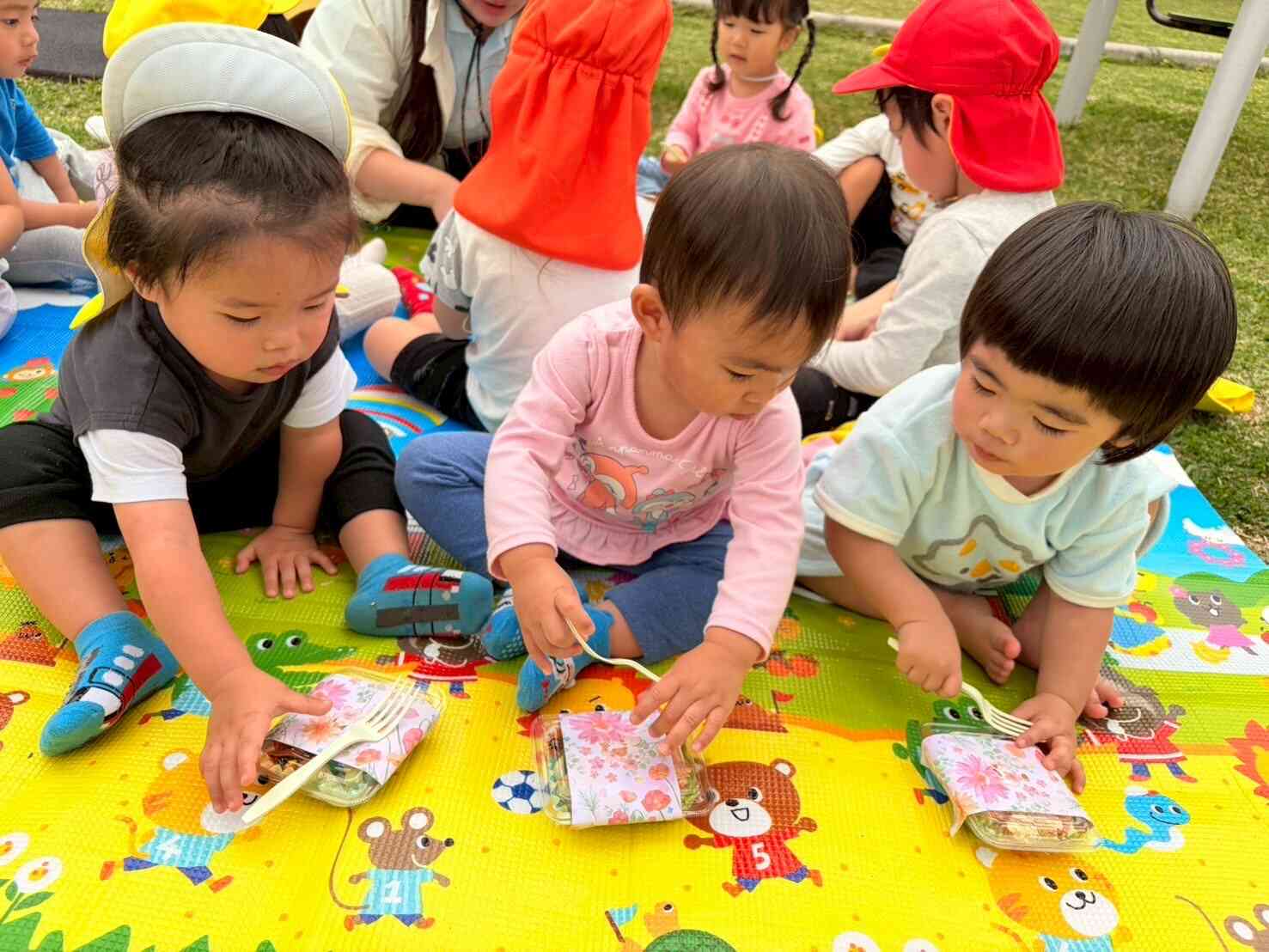 たくさんあそんだあとはー？