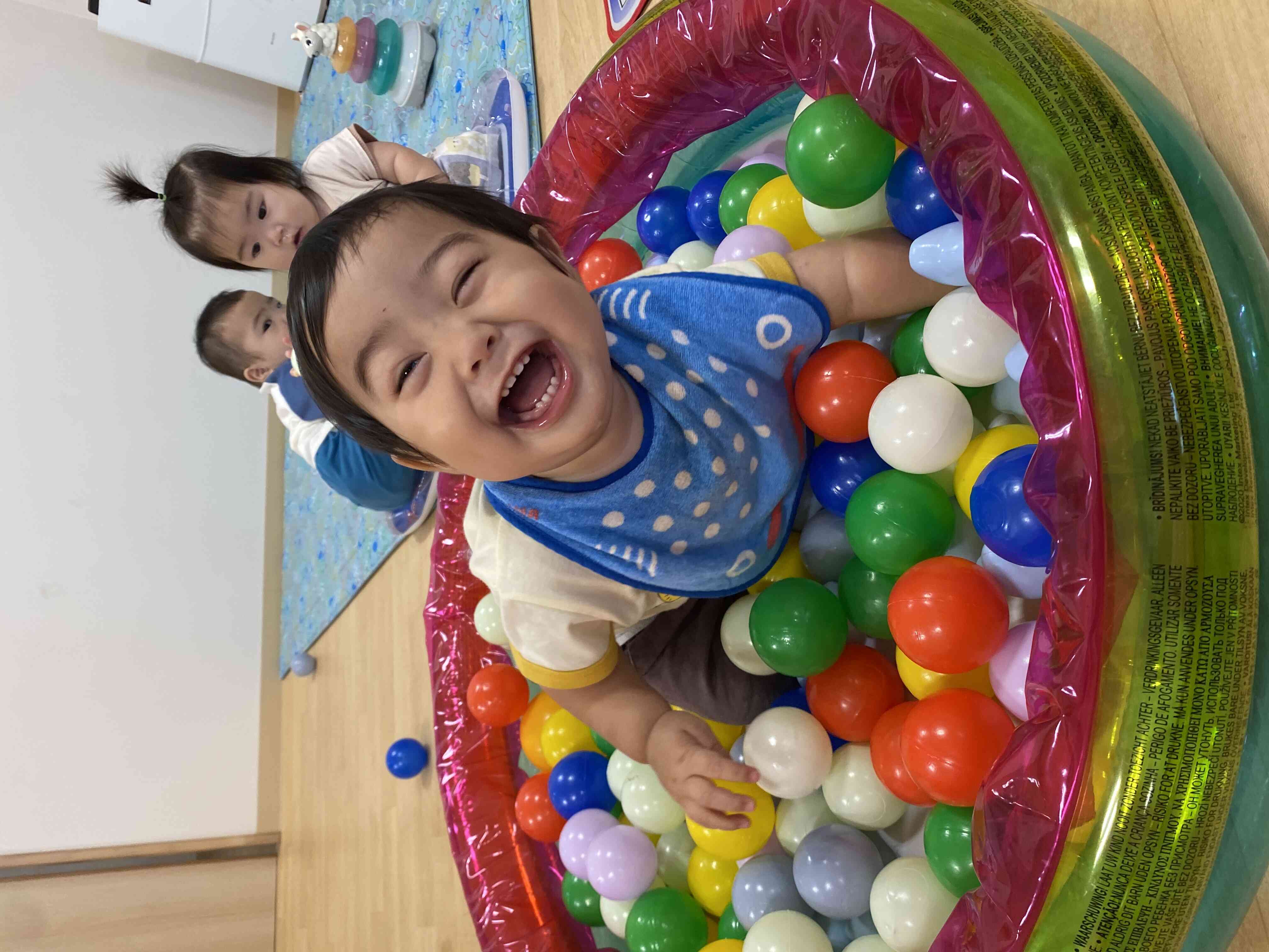 ボールに夢中