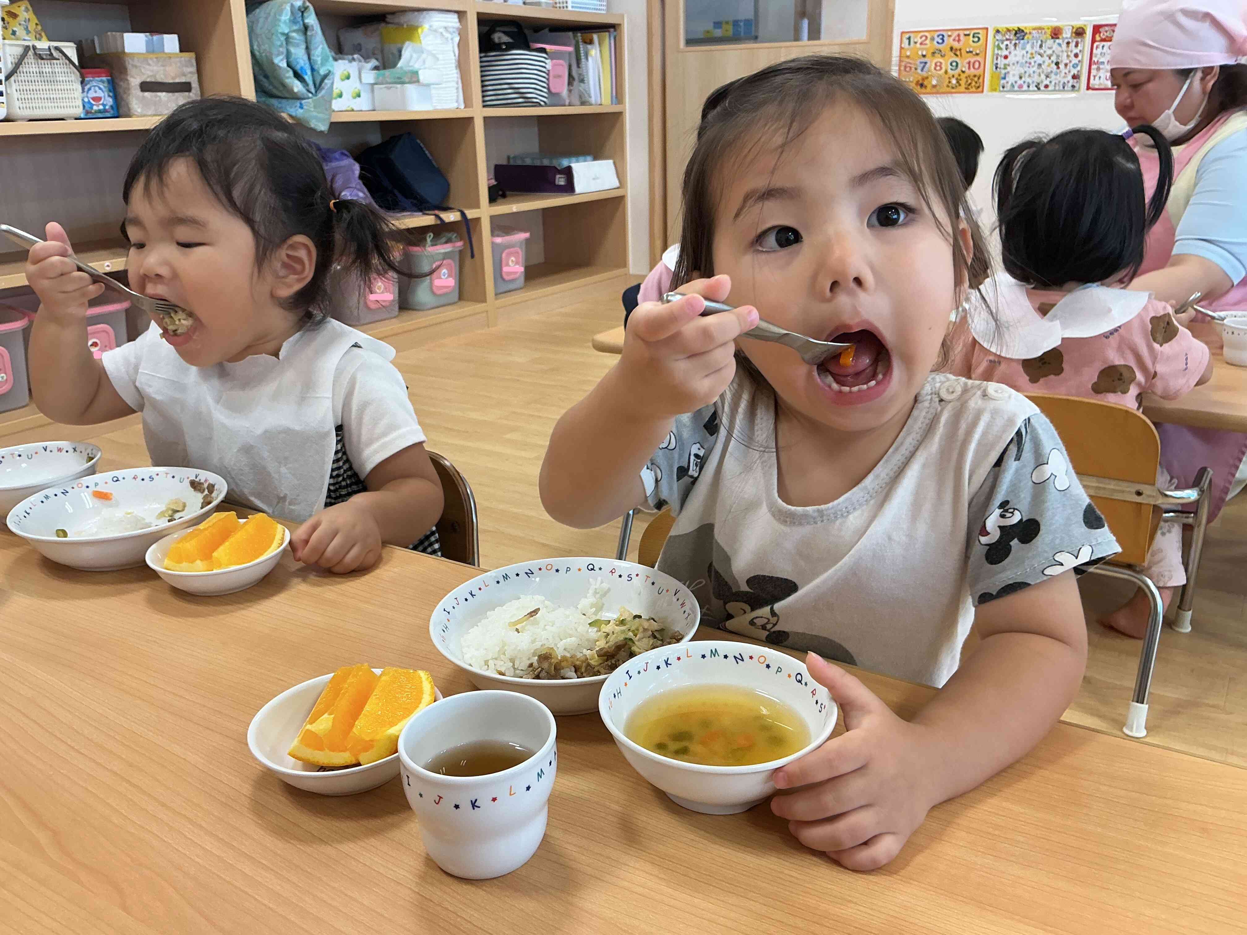 見て見て！こんなに食べられるよ！