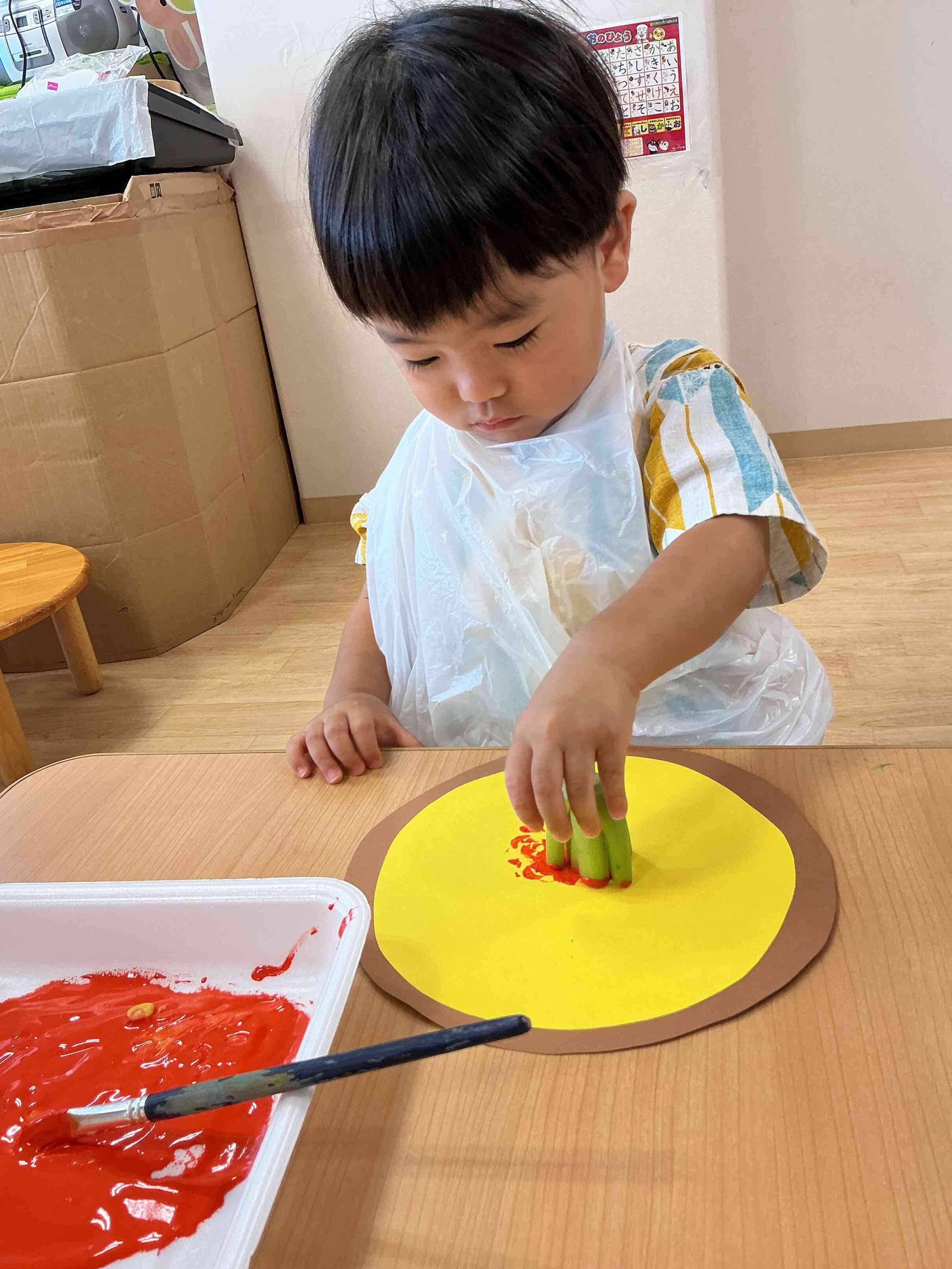 野菜スタンプに挑戦！
