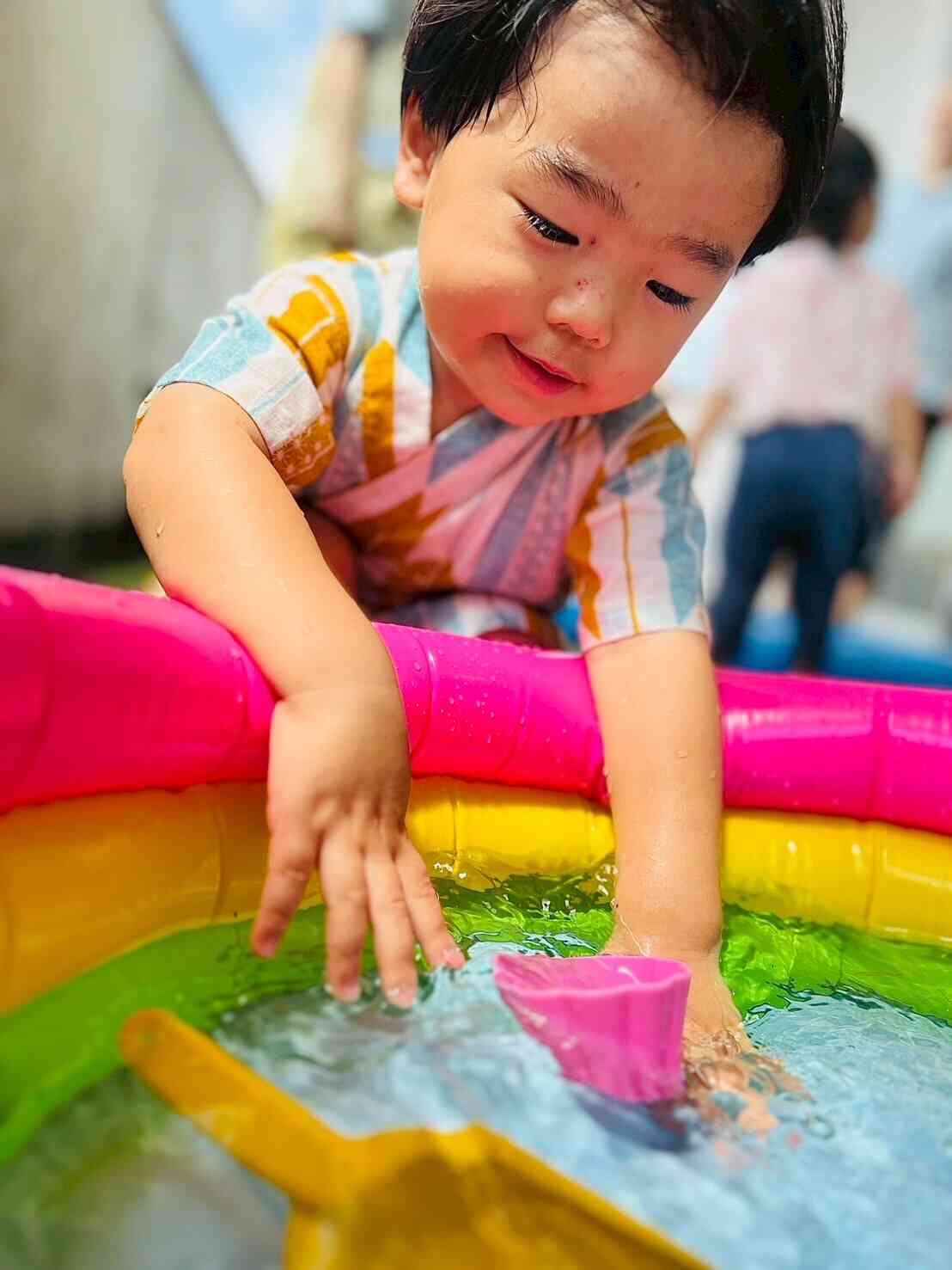 待ちに待った、水あそび！