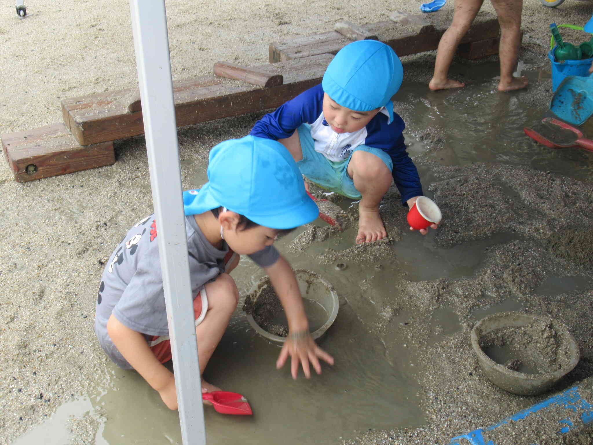 水の通り道ができるかな