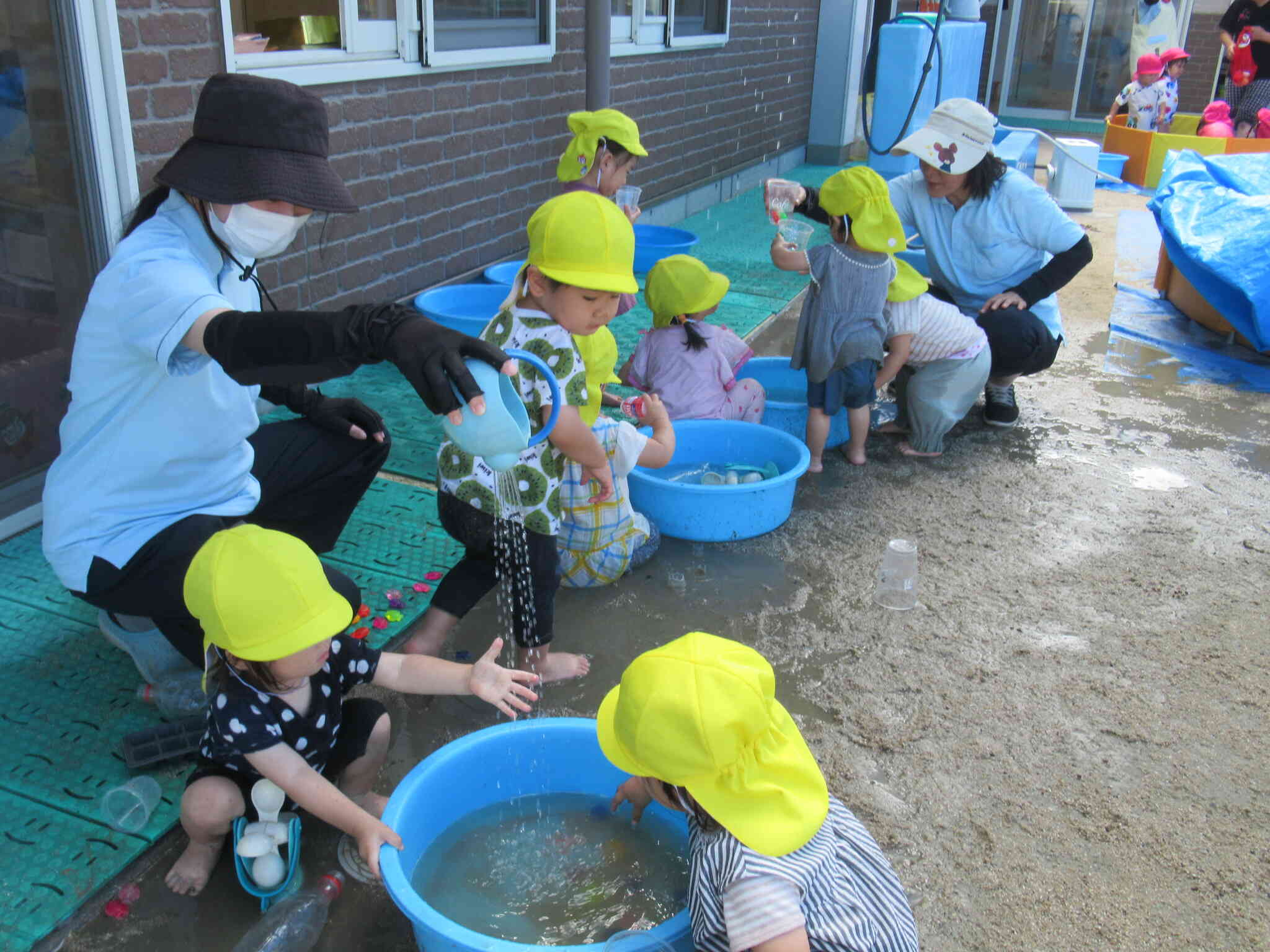 どこからお水がかかるんだろう？