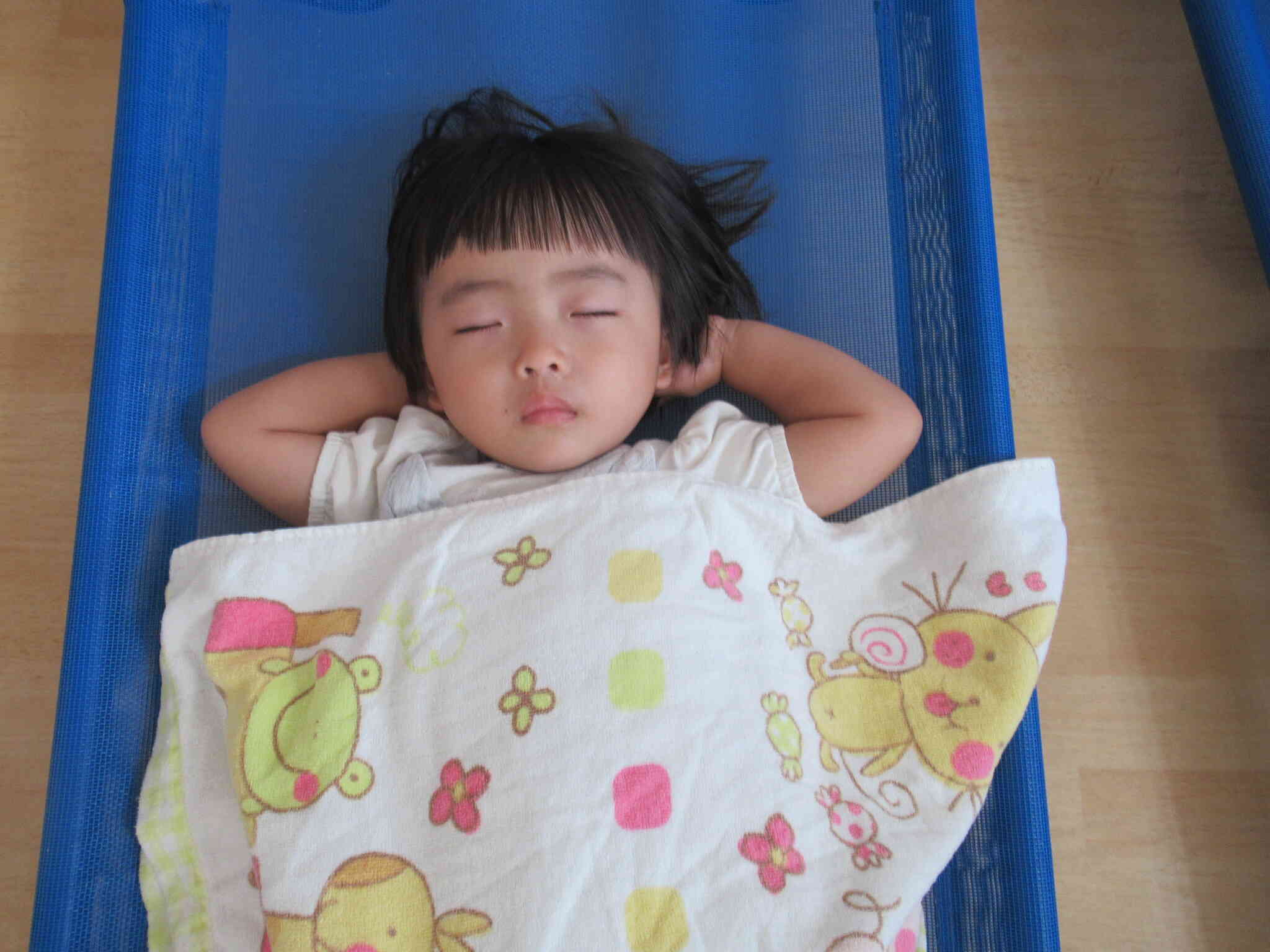 たくさん遊んだら、しっかりお昼寝。。