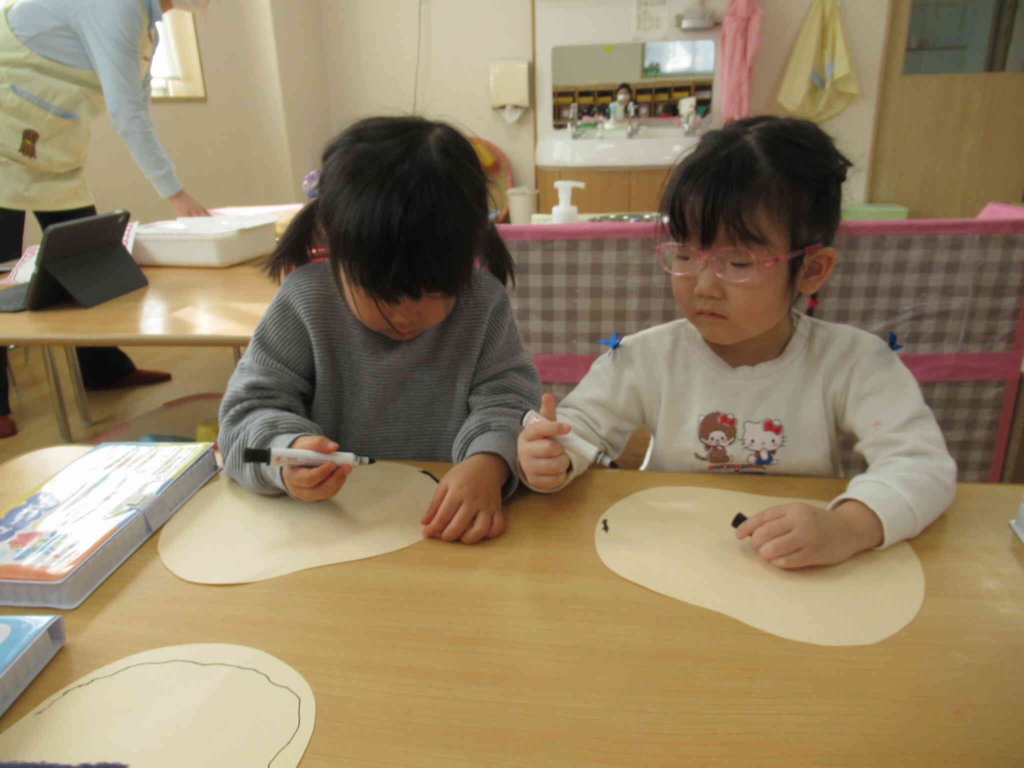 面白い顔が出来上がったよ。福笑い