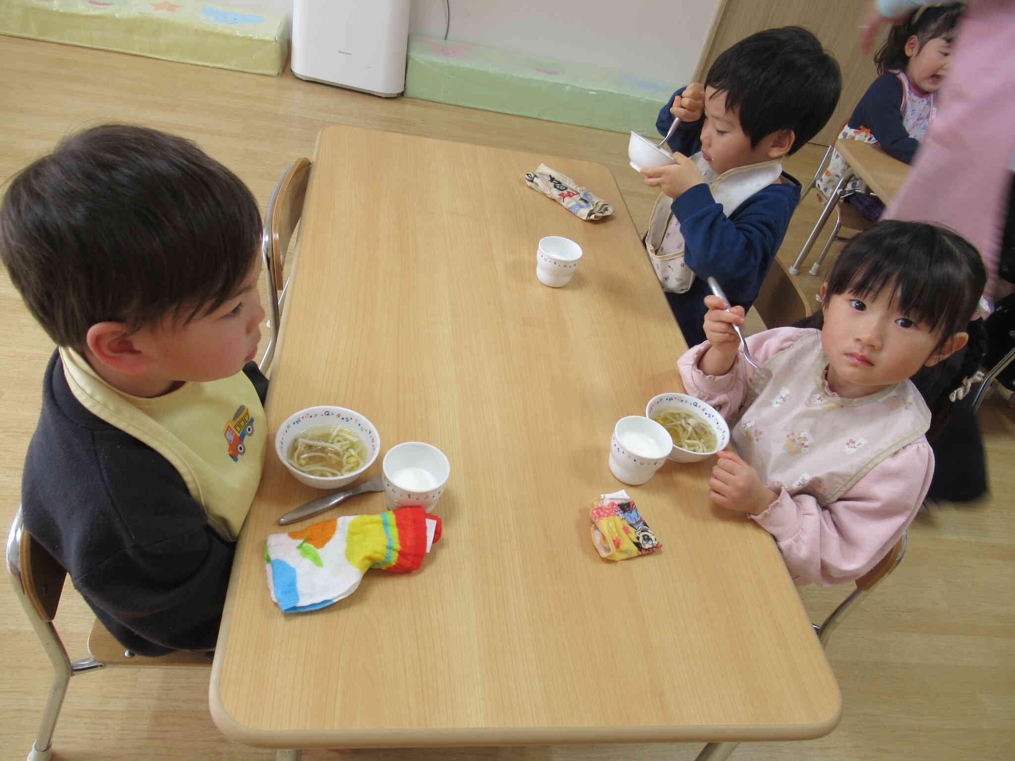 他のクラスの子もぺろりと完食していました。