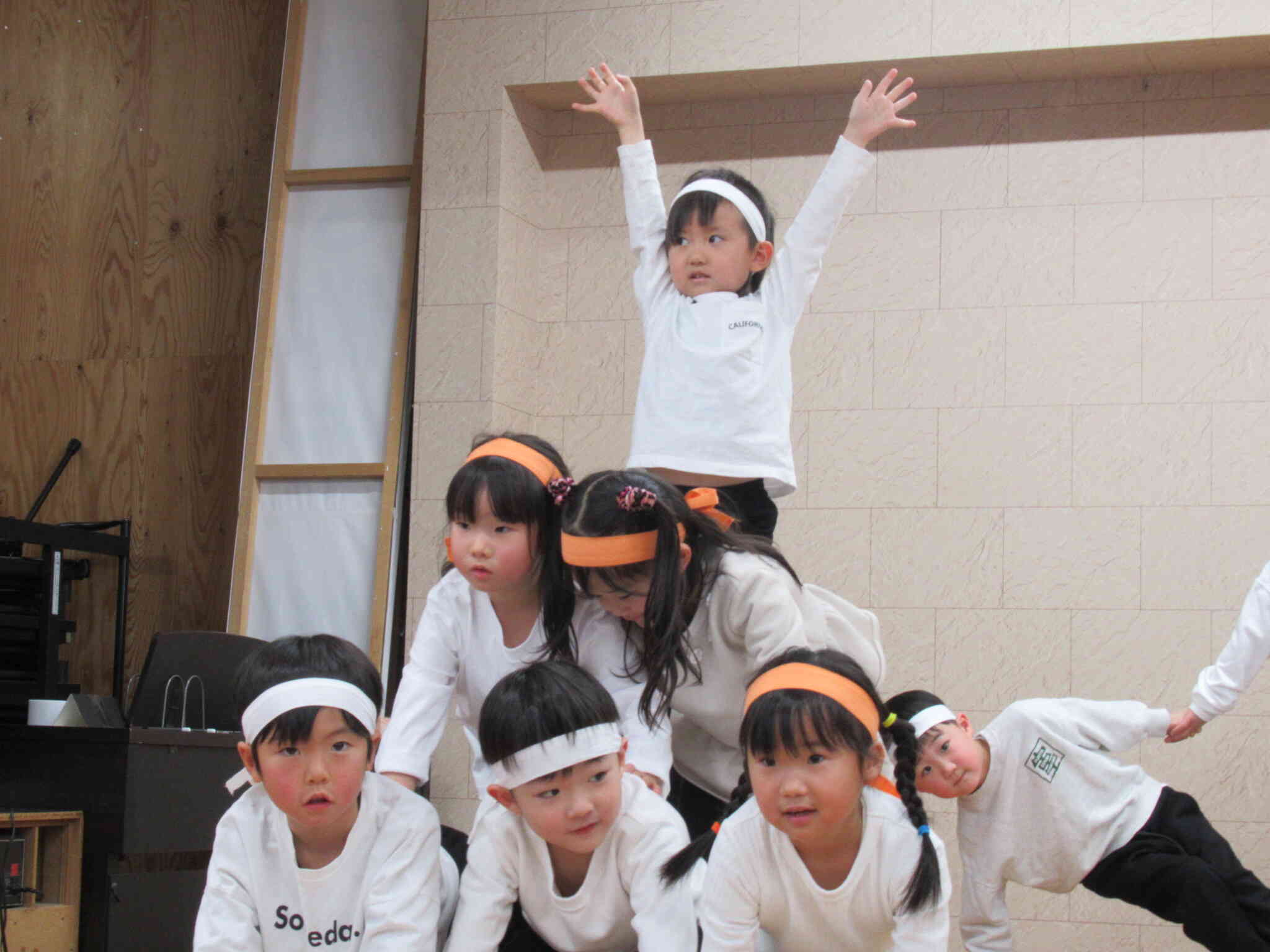 憧れの、組体操