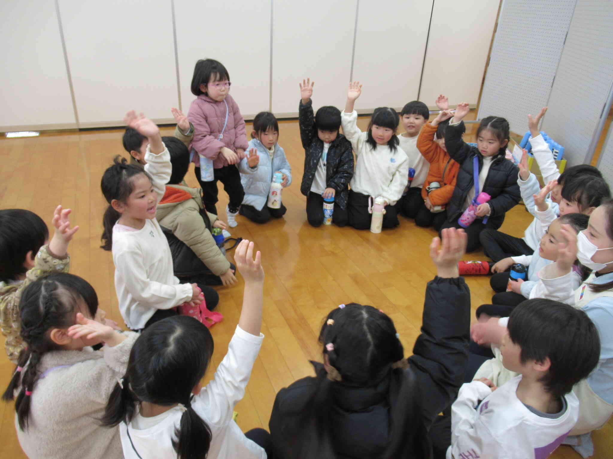 一致団結！！　気合十分　頑張るぞ