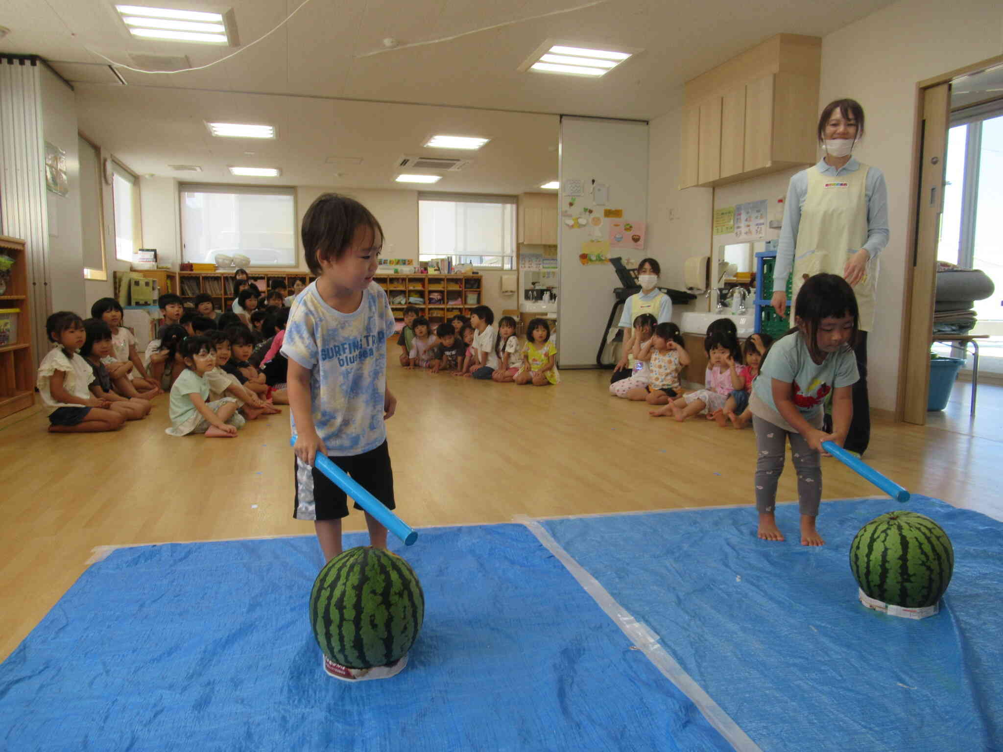 食育　幼児クラス　すいかわり