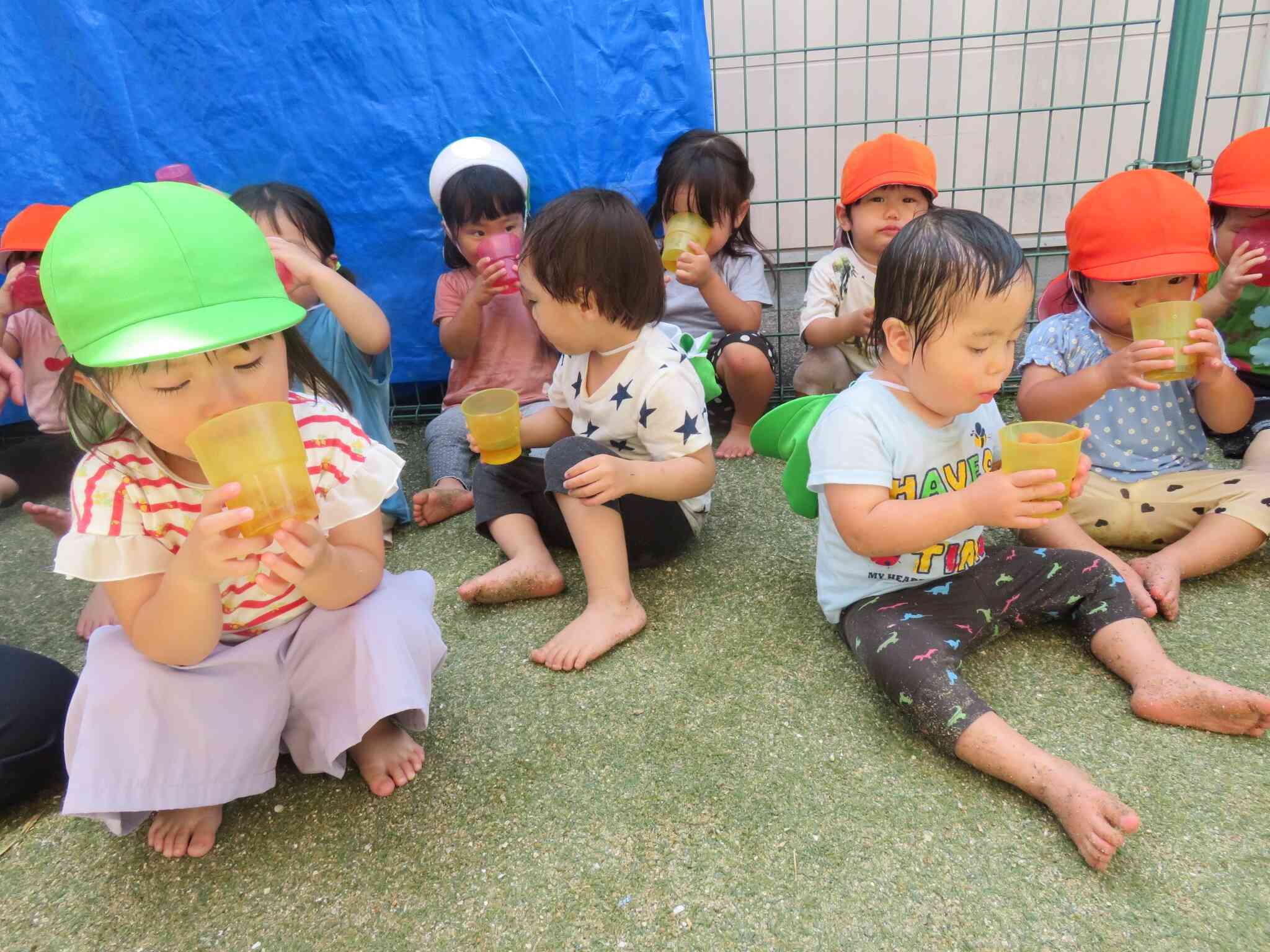 水分補給もしっかりと。