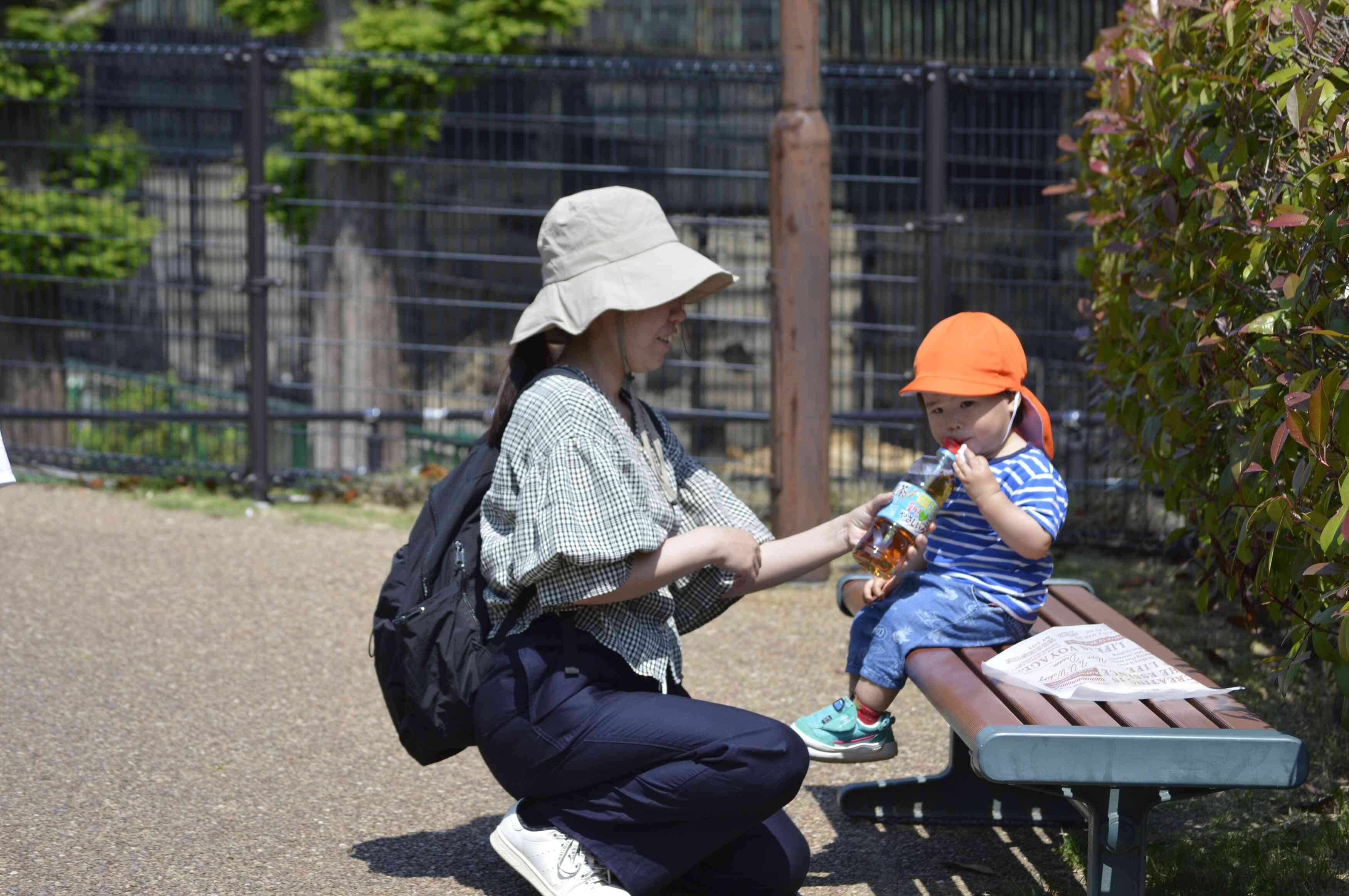 思いのほかお天気がよく、暑かった！水分補給もしっかりと。
