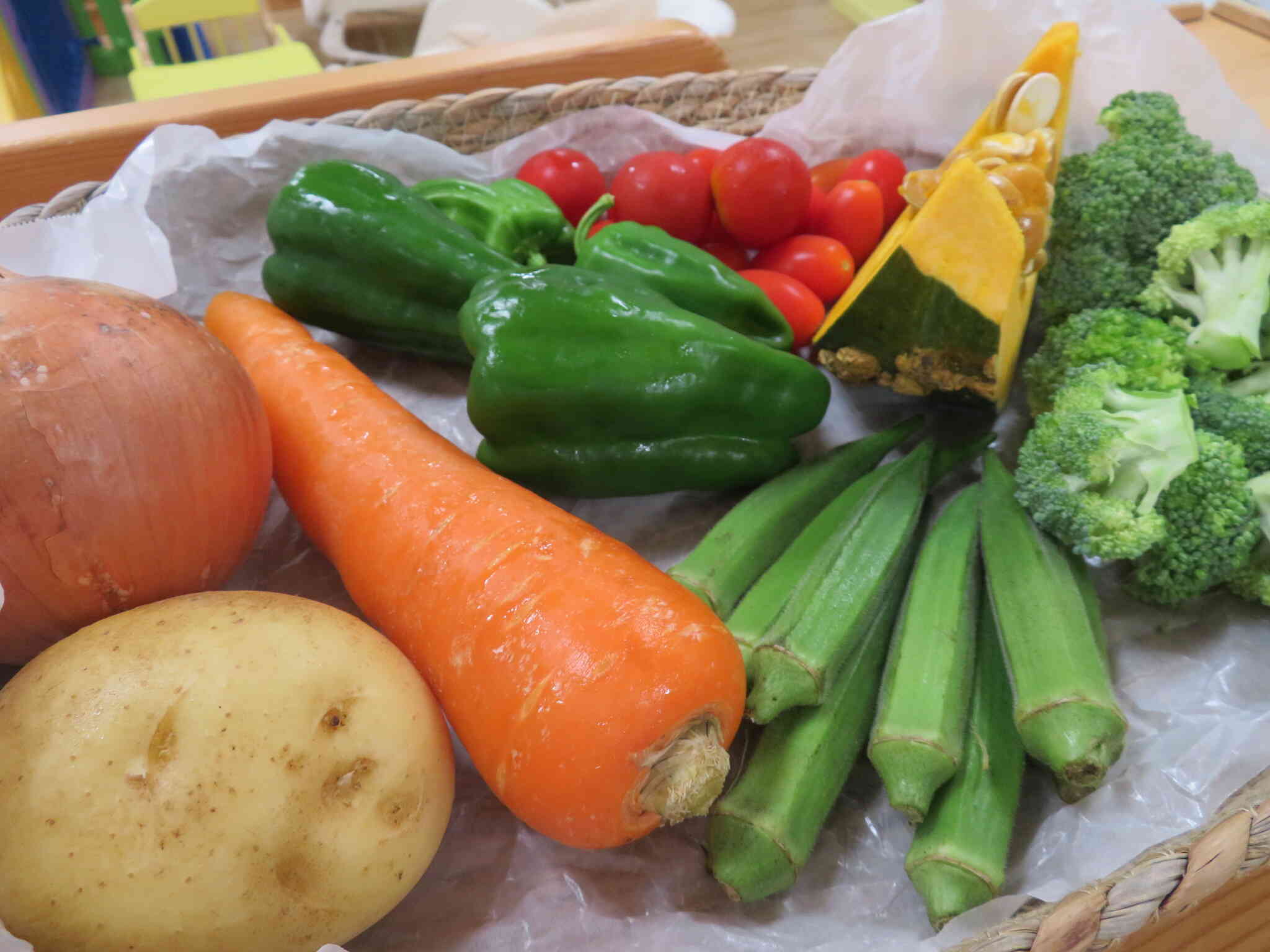 食育～野菜に触れる