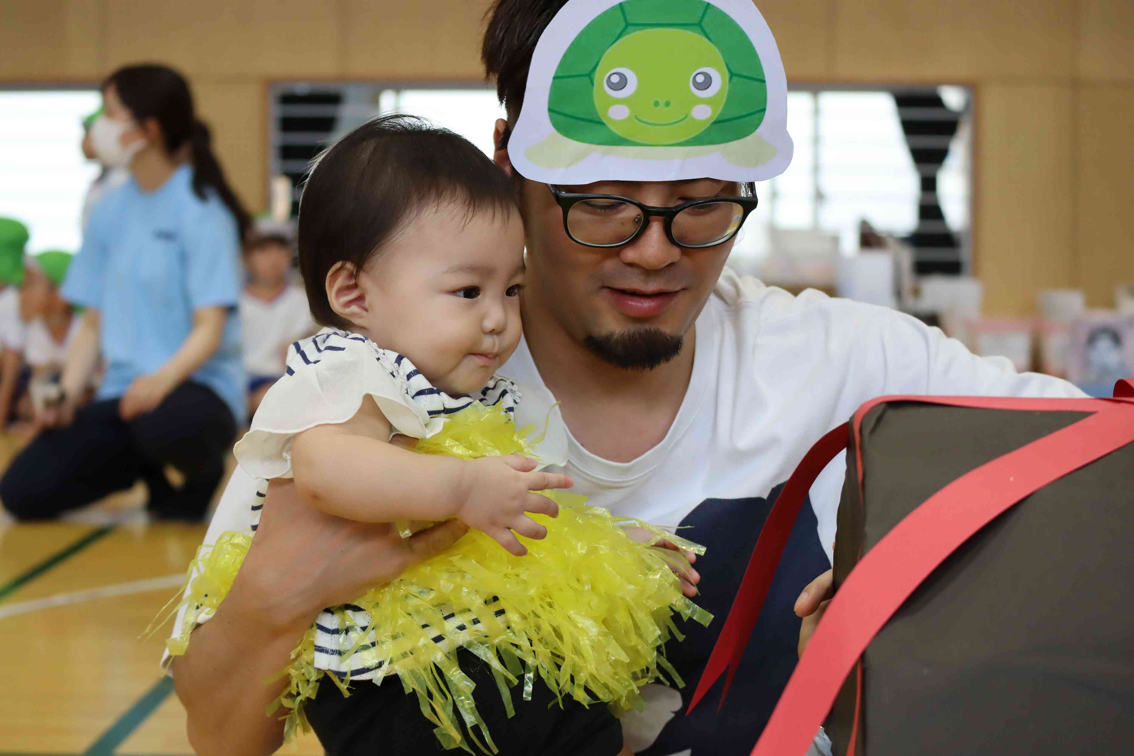 パパと竜宮城に到着。お土産をＧＥＴして帰りましょう。