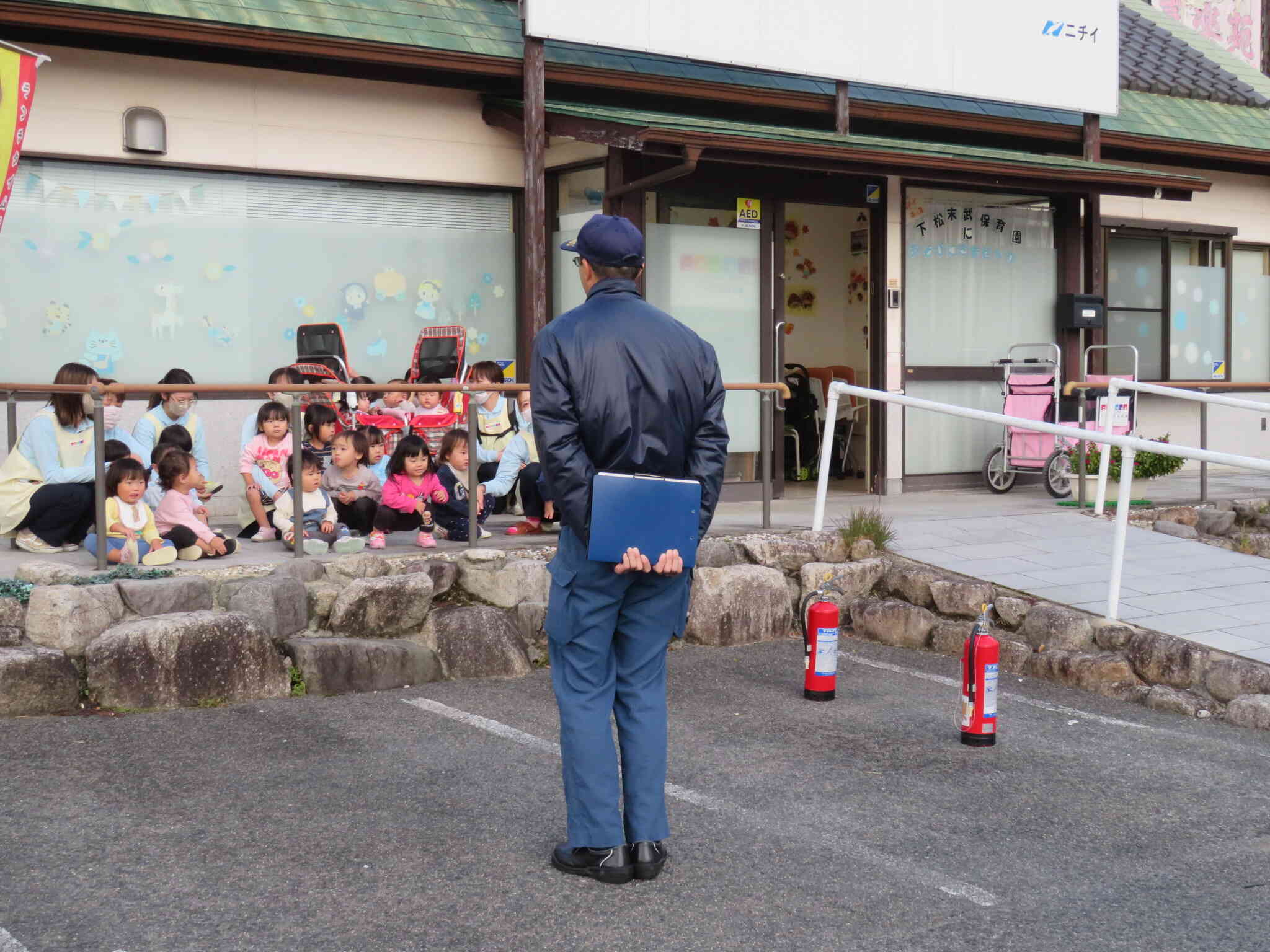 年に一度の総合避難訓練の様子です