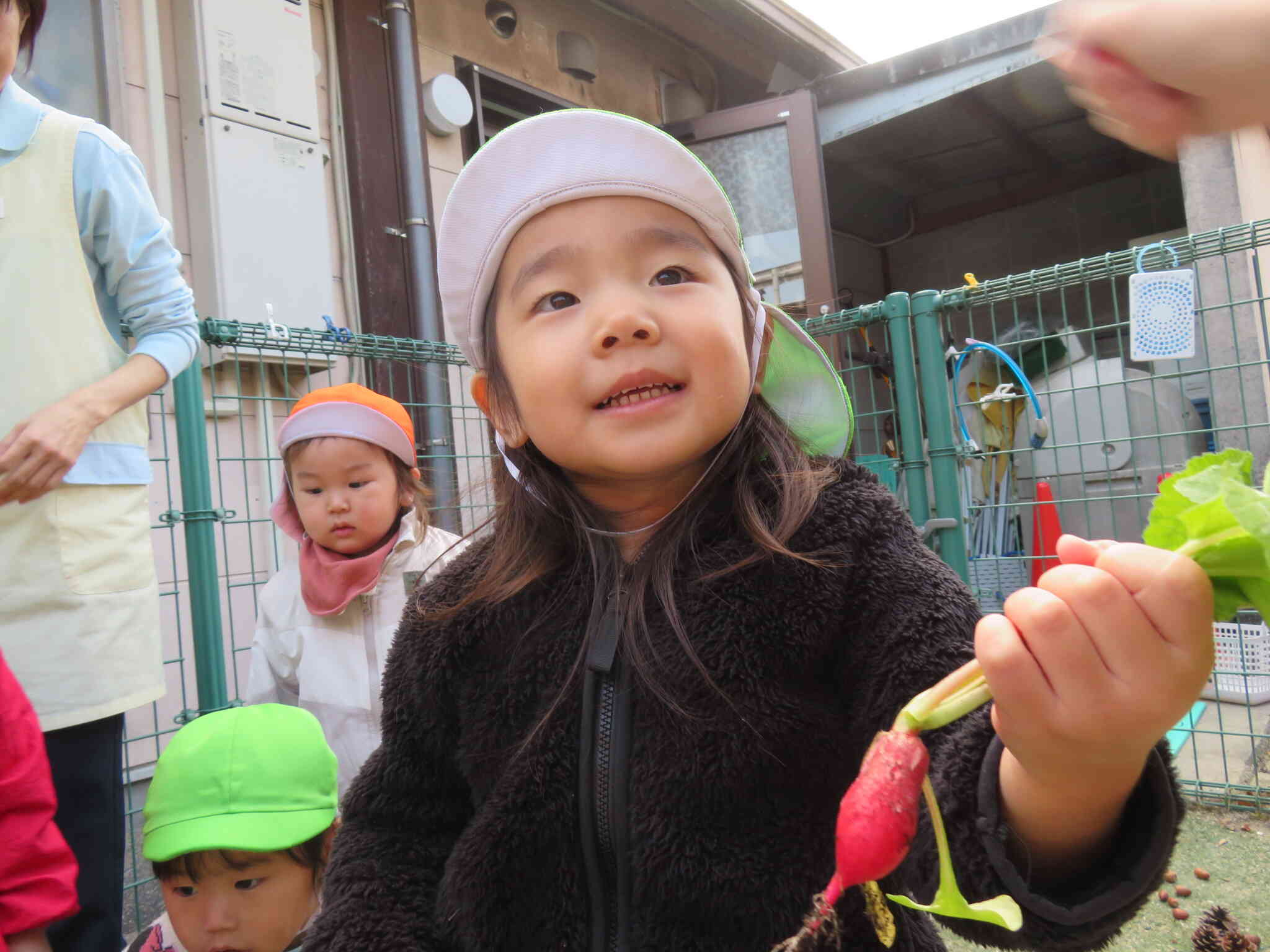 せんせ～獲れたよ～