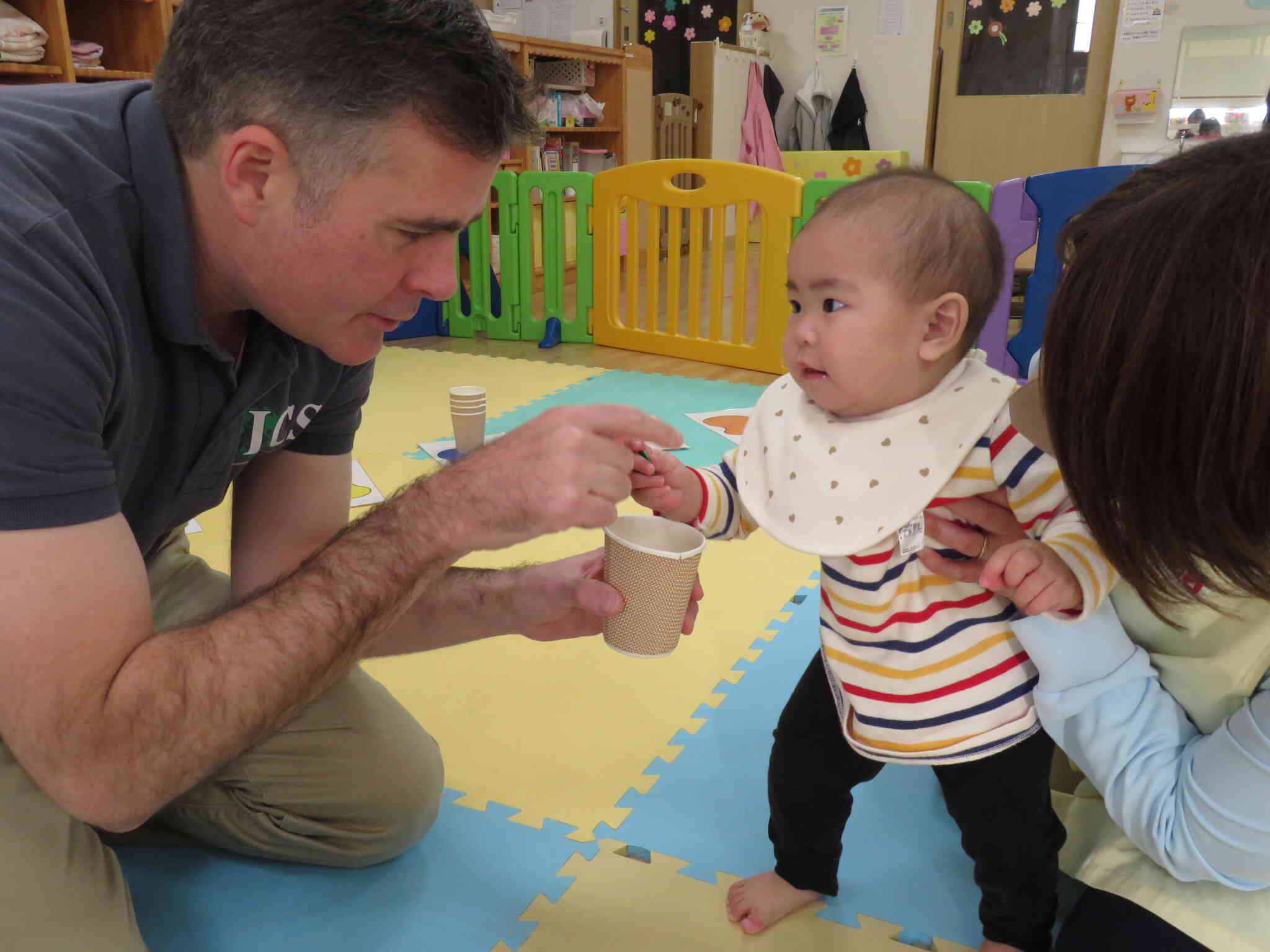 大柄な先生だけど、子どもたちが大好きなとっても優しい先生です