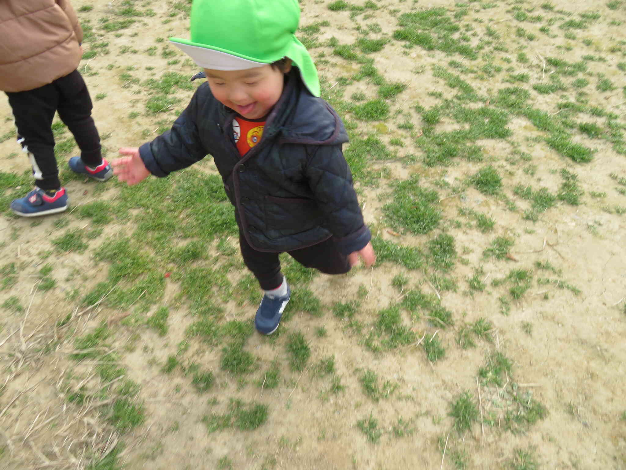 1月15日公園で遊んだよ