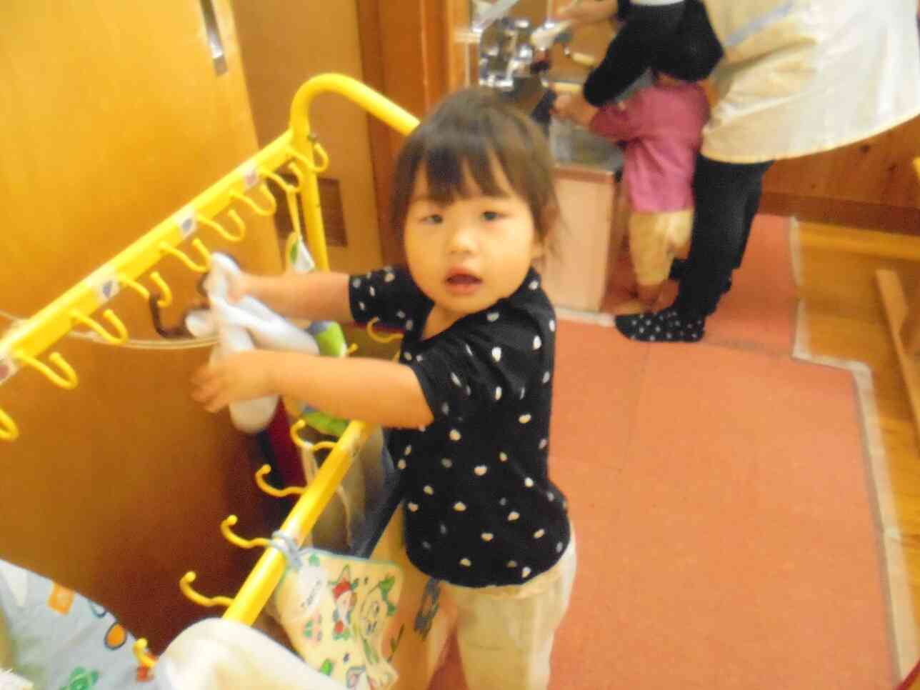 手洗い上手になりました。