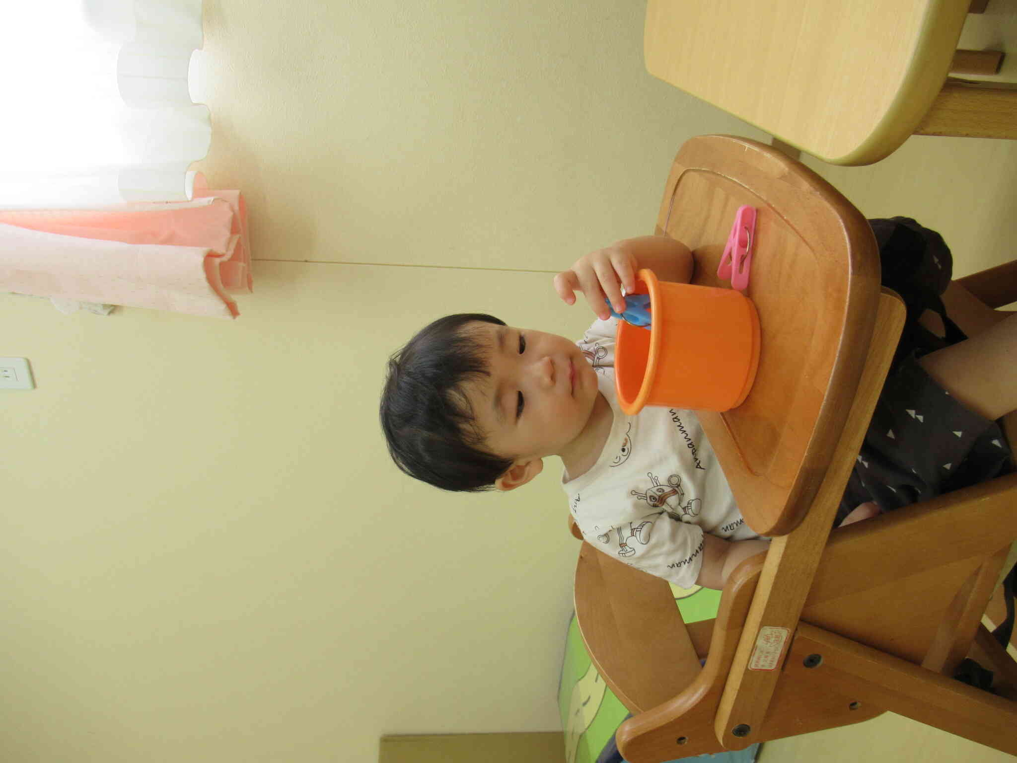 洗濯ばさみ遊び（1歳児）