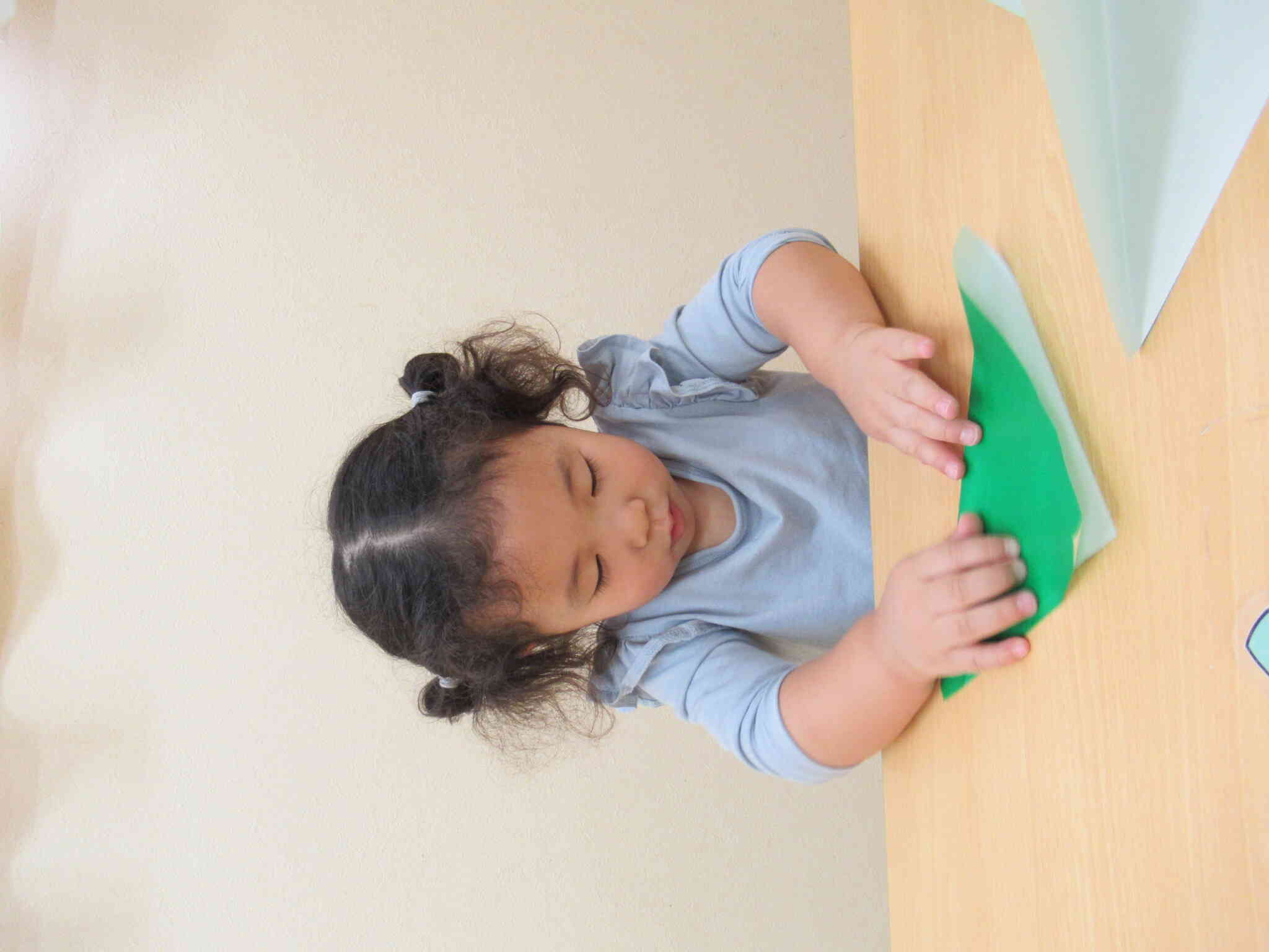 折り紙、できるようになったよ。