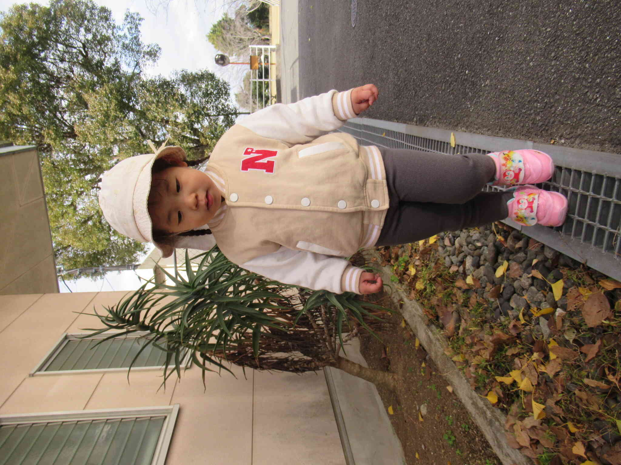 電車になって歩いたよ。