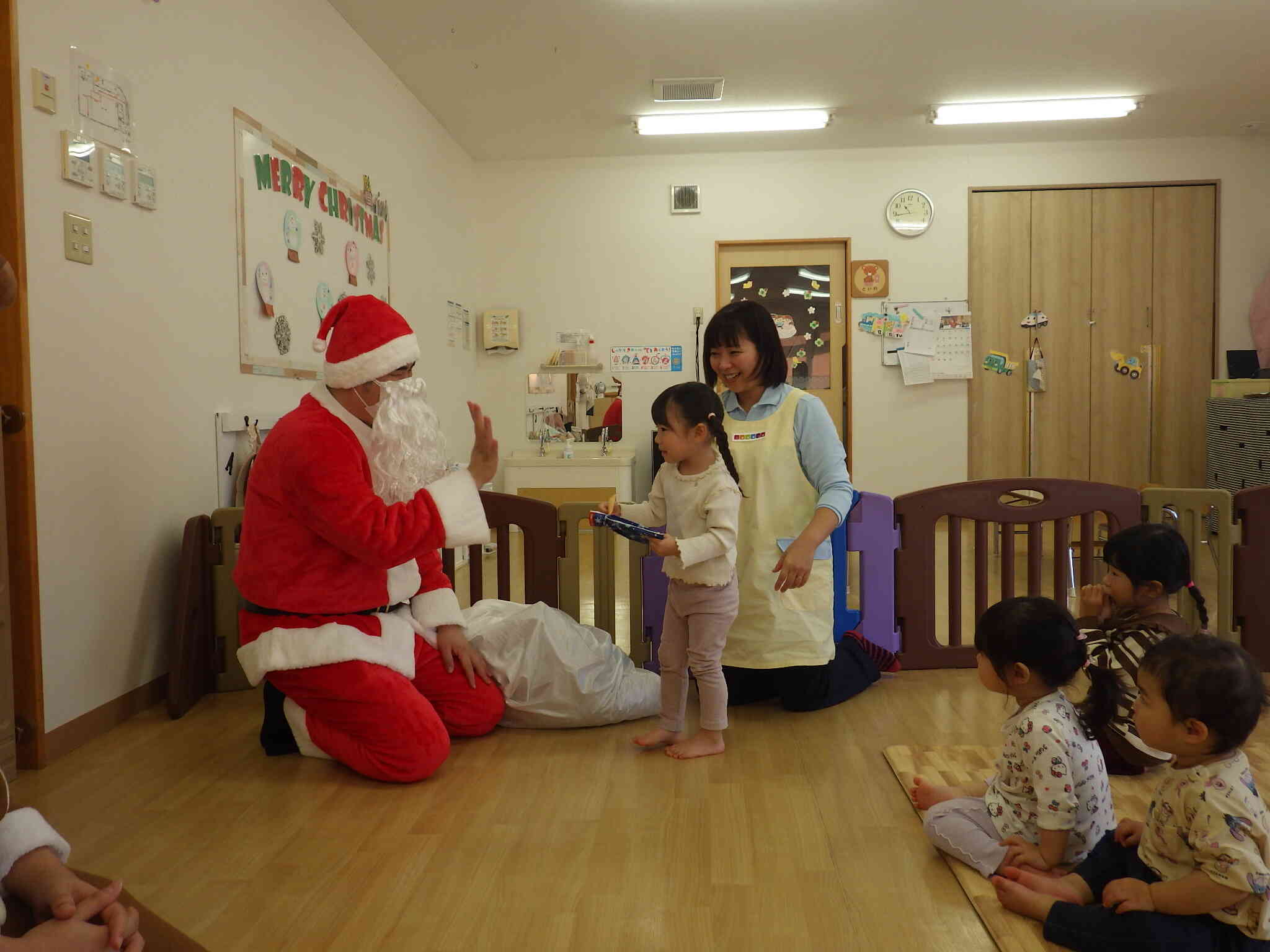 最後はにっこにこ