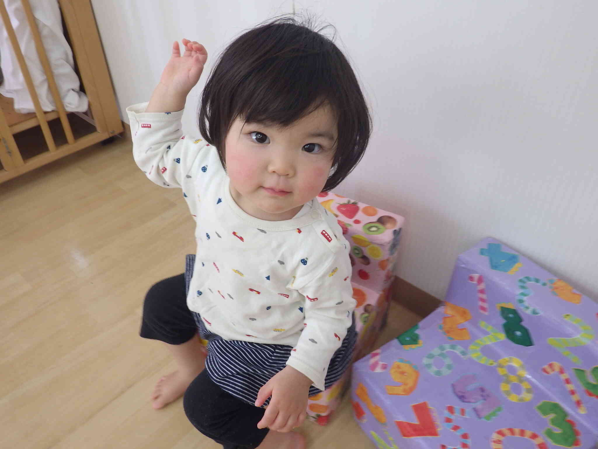 ある日の給食の準備の待ち時間の様子