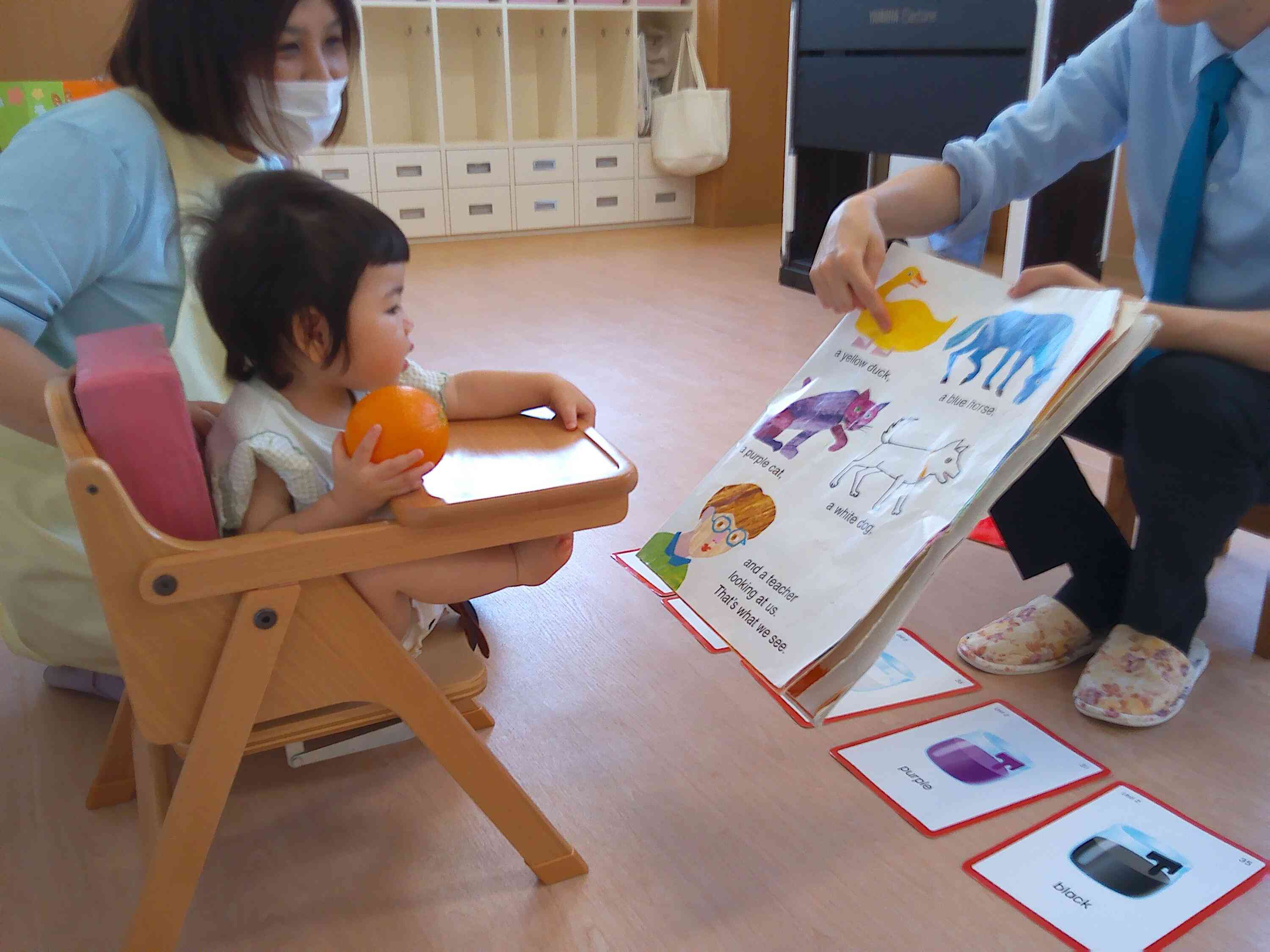大きな絵本も読んでもらいました！