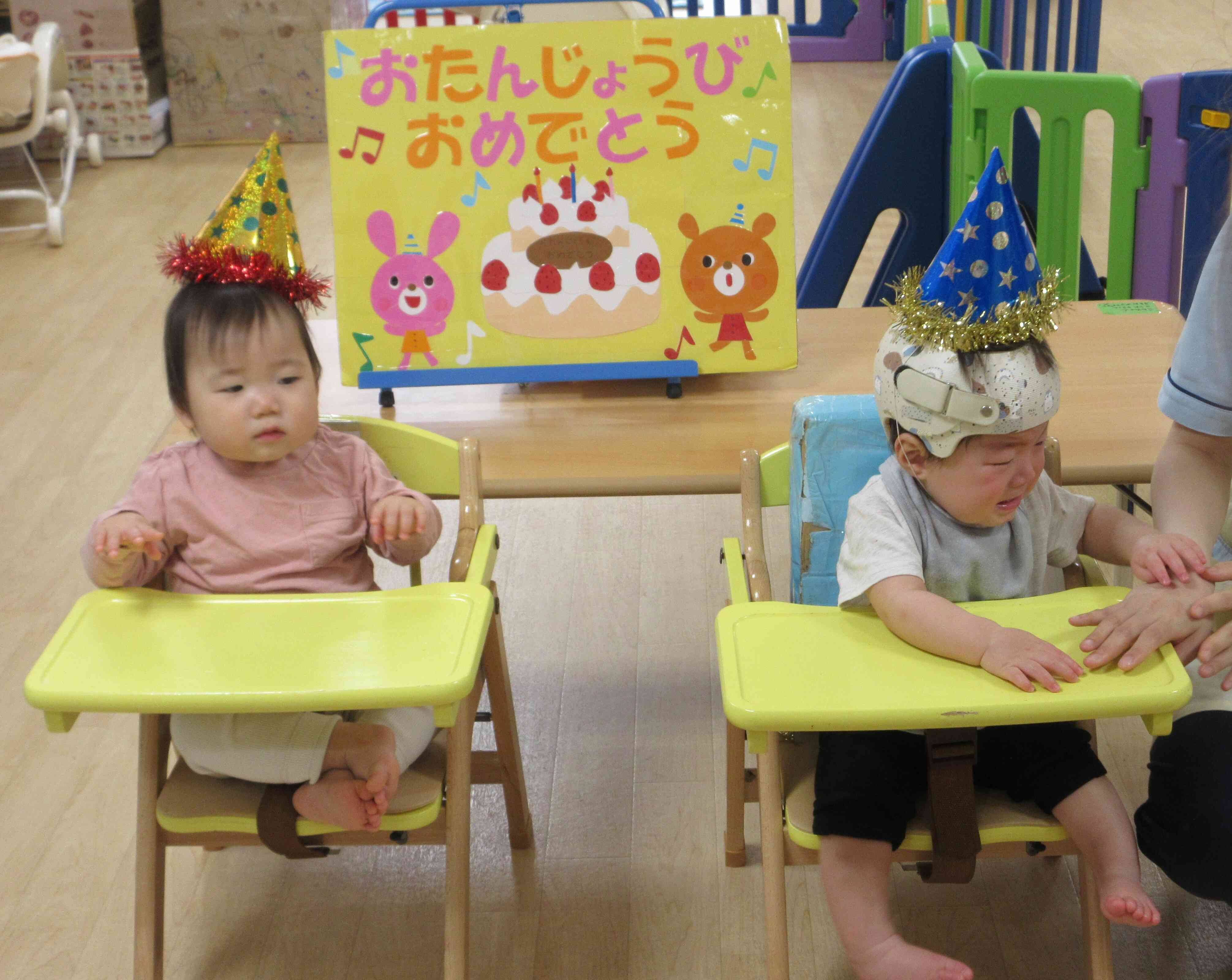 お友達の前で緊張したねっ