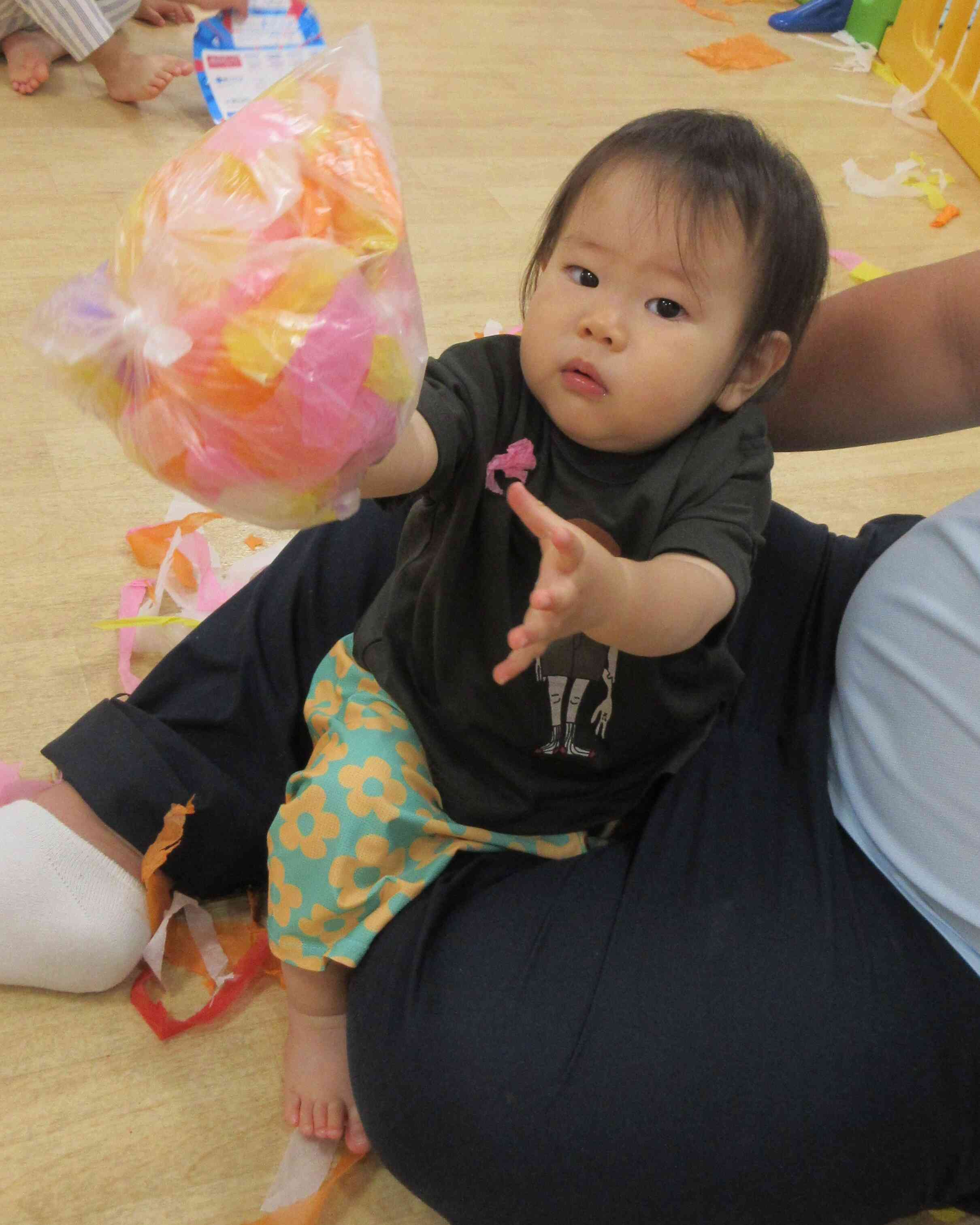 袋に入れて風船完成☆