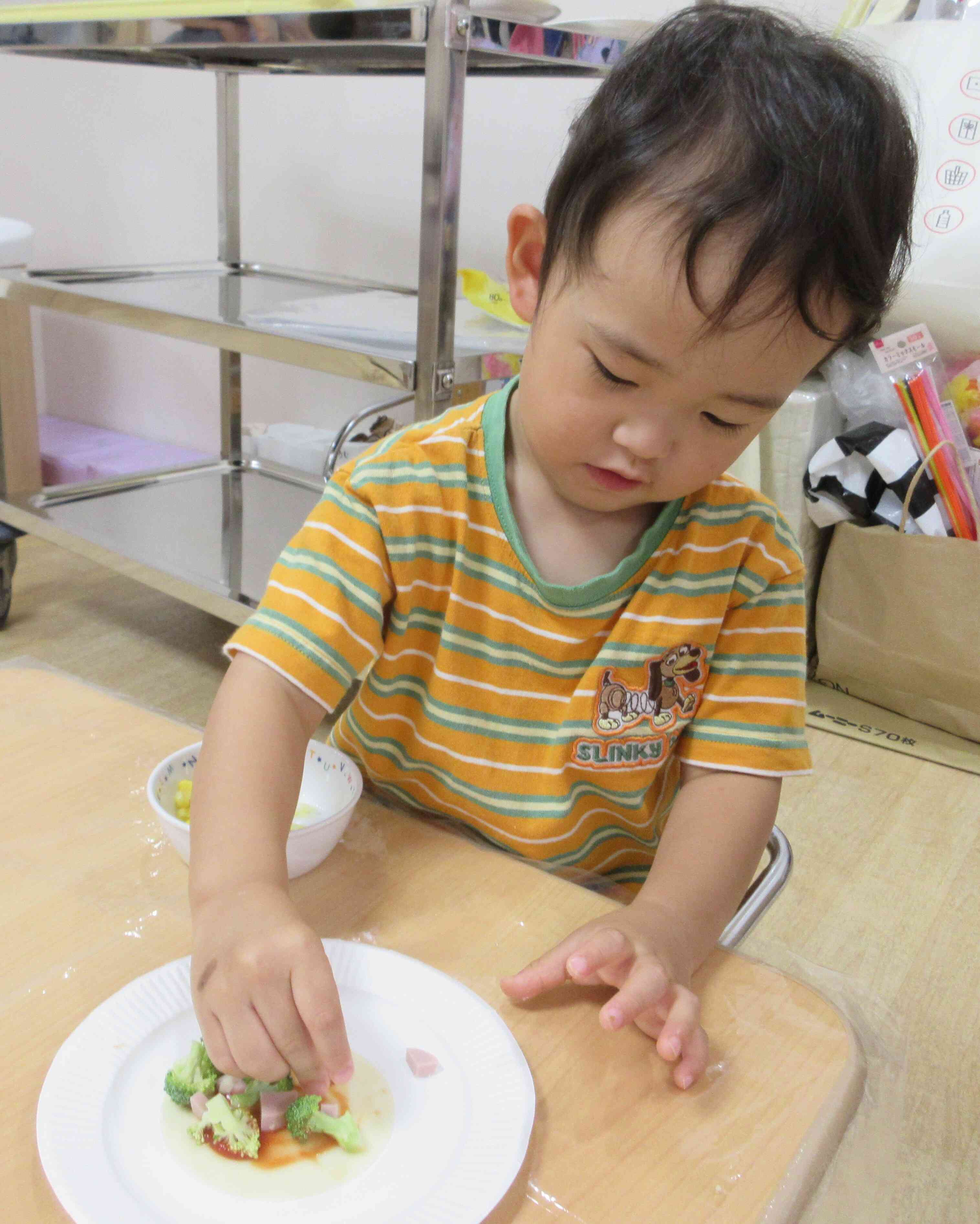 お野菜ものせてみる！