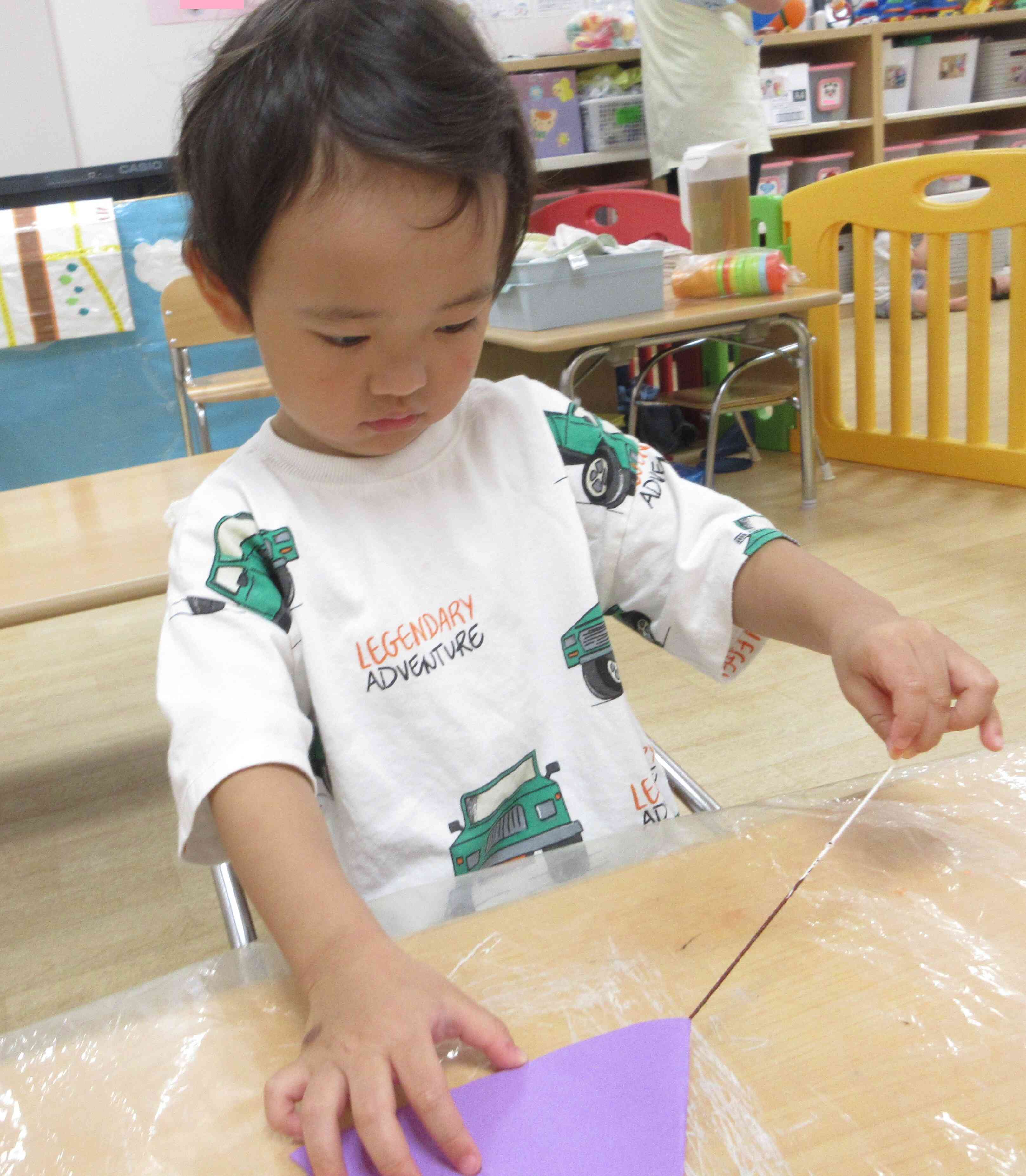 さつまいも製作　1歳児あひる組