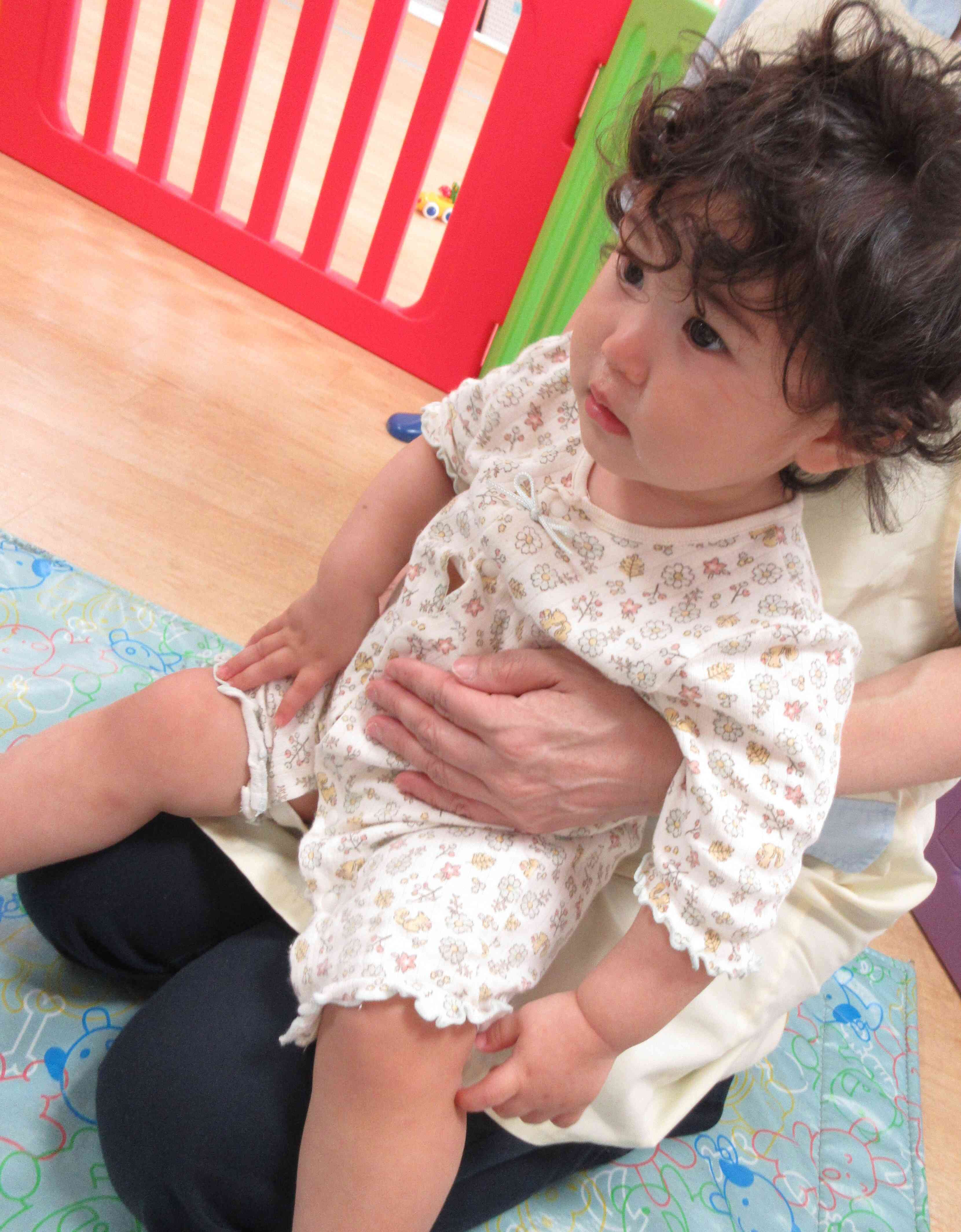 先生のお膝の上で…♬