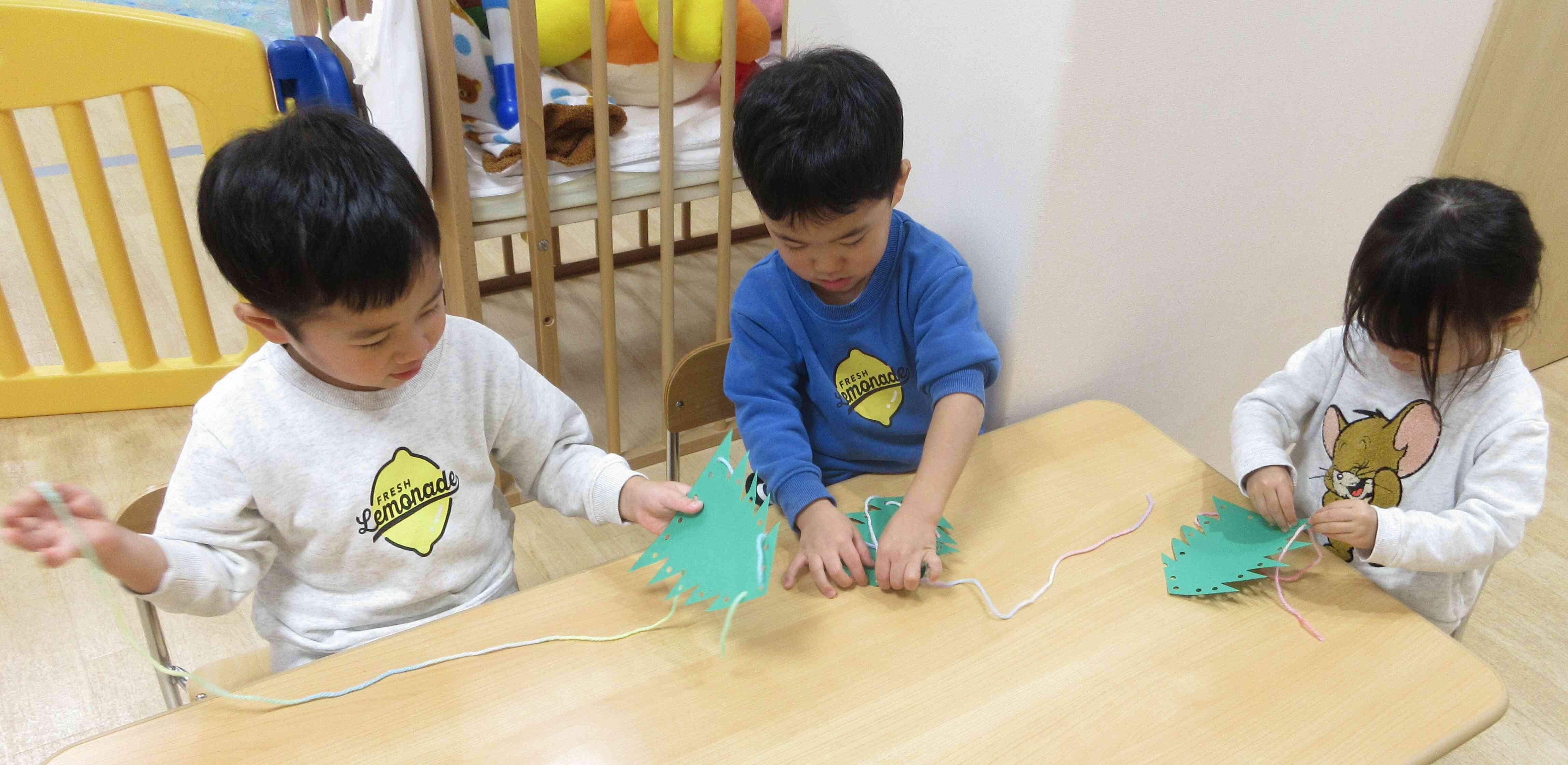 紐通しに挑戦☆