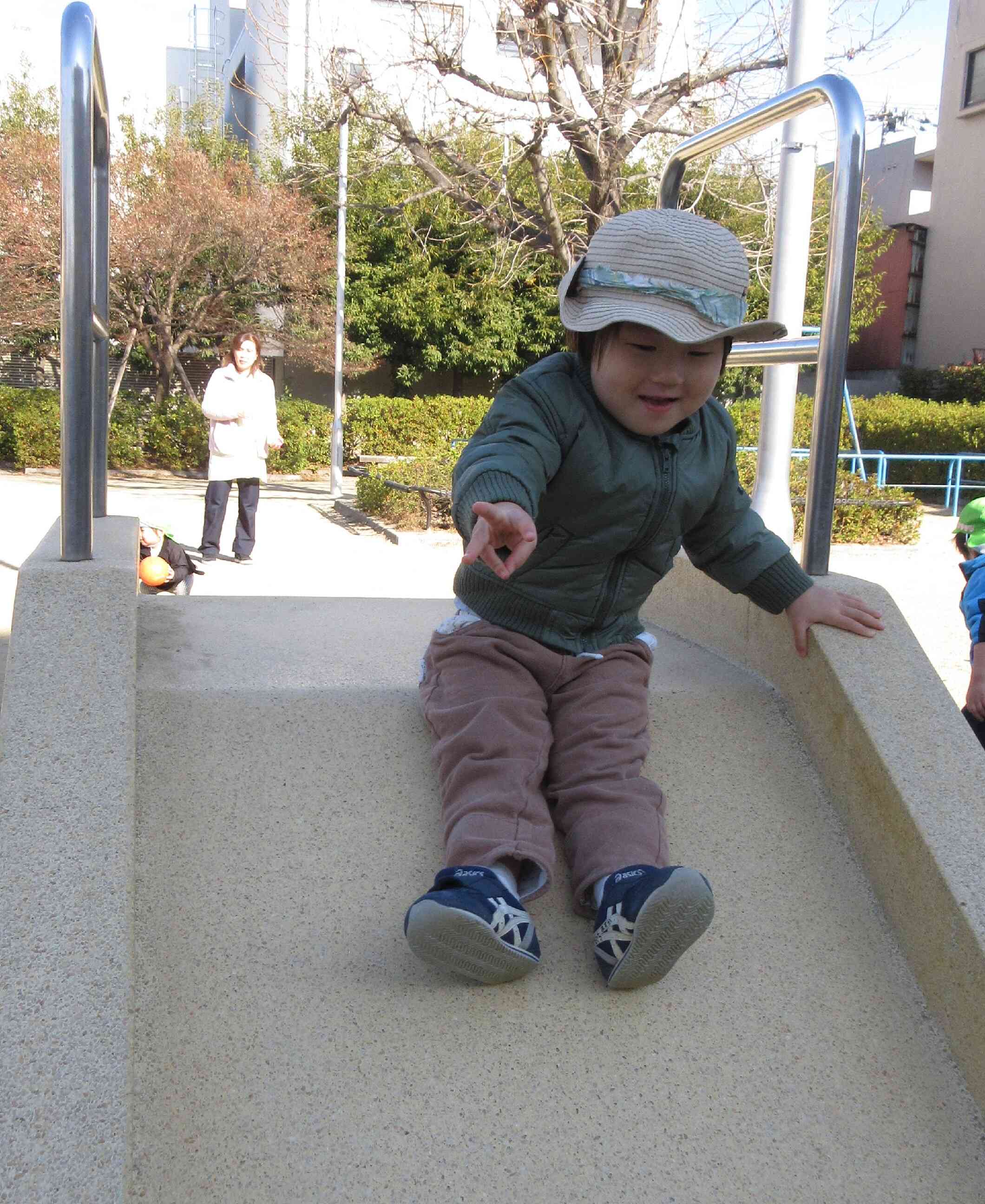 １人で滑れるよ～！