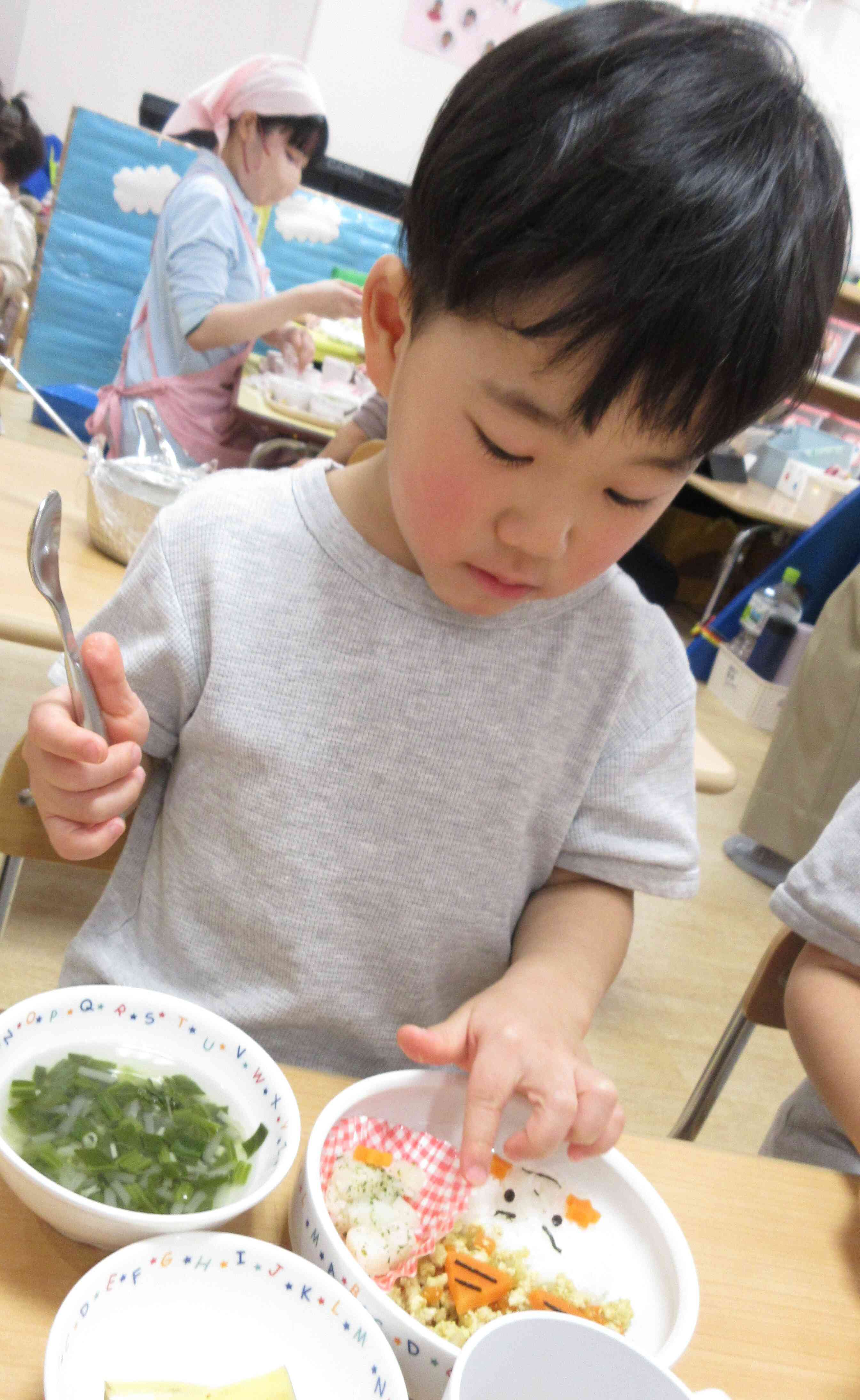 節分の日は給食にも鬼さんが☆