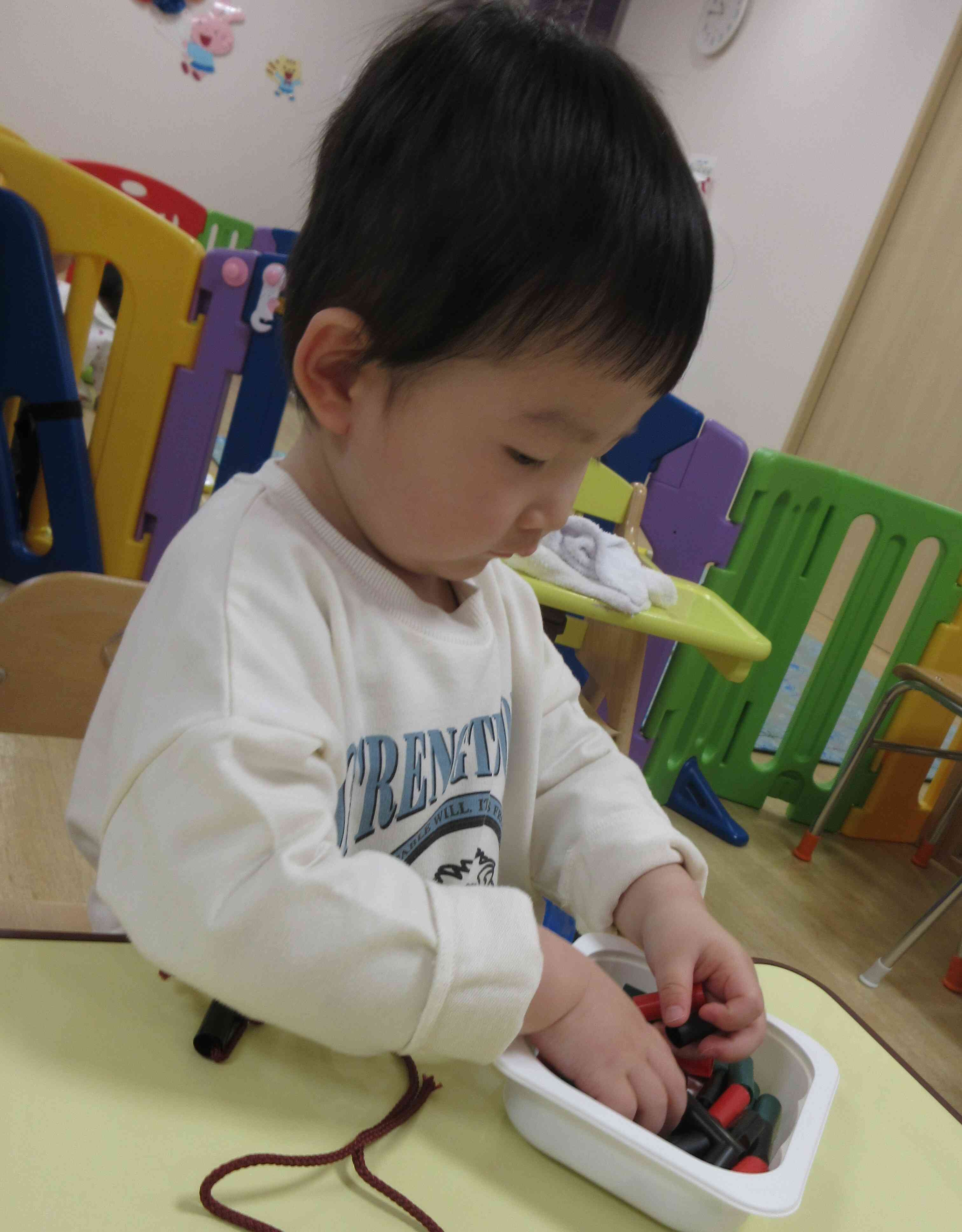 ストローを混ぜ混ぜ…☆