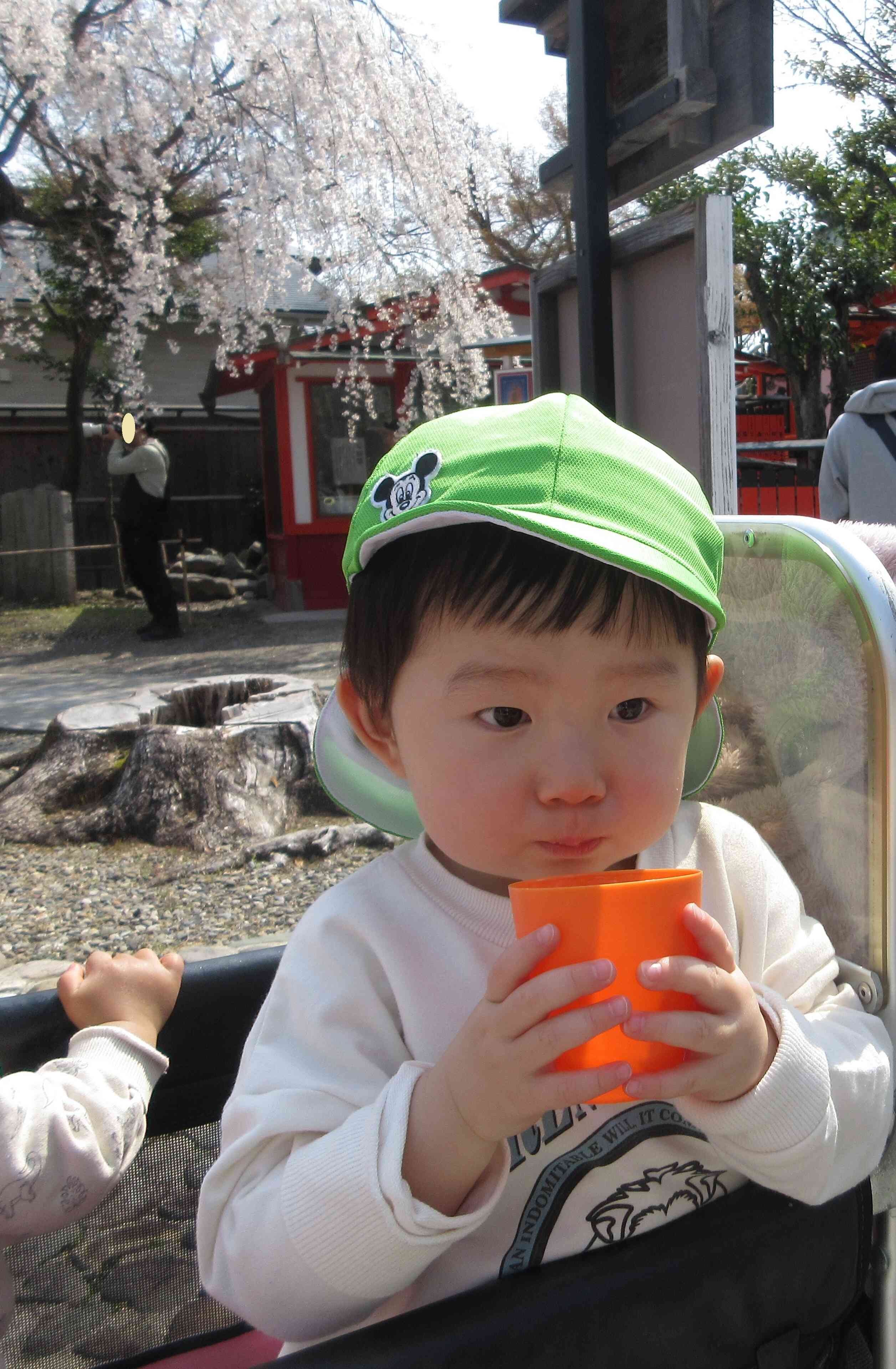 暖かいから、水分補給もしっかり！