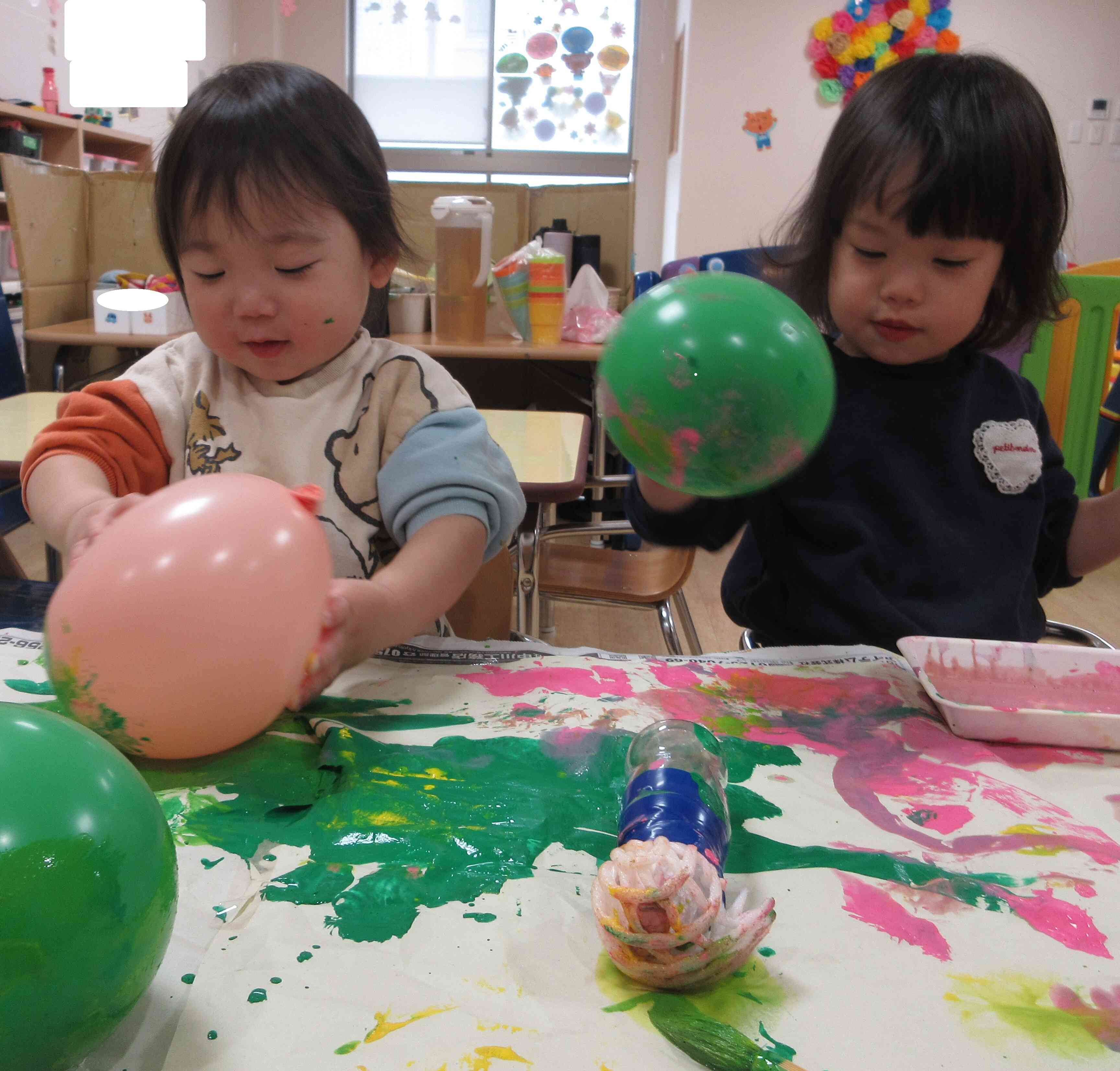 風船を使って楽しんだよ！