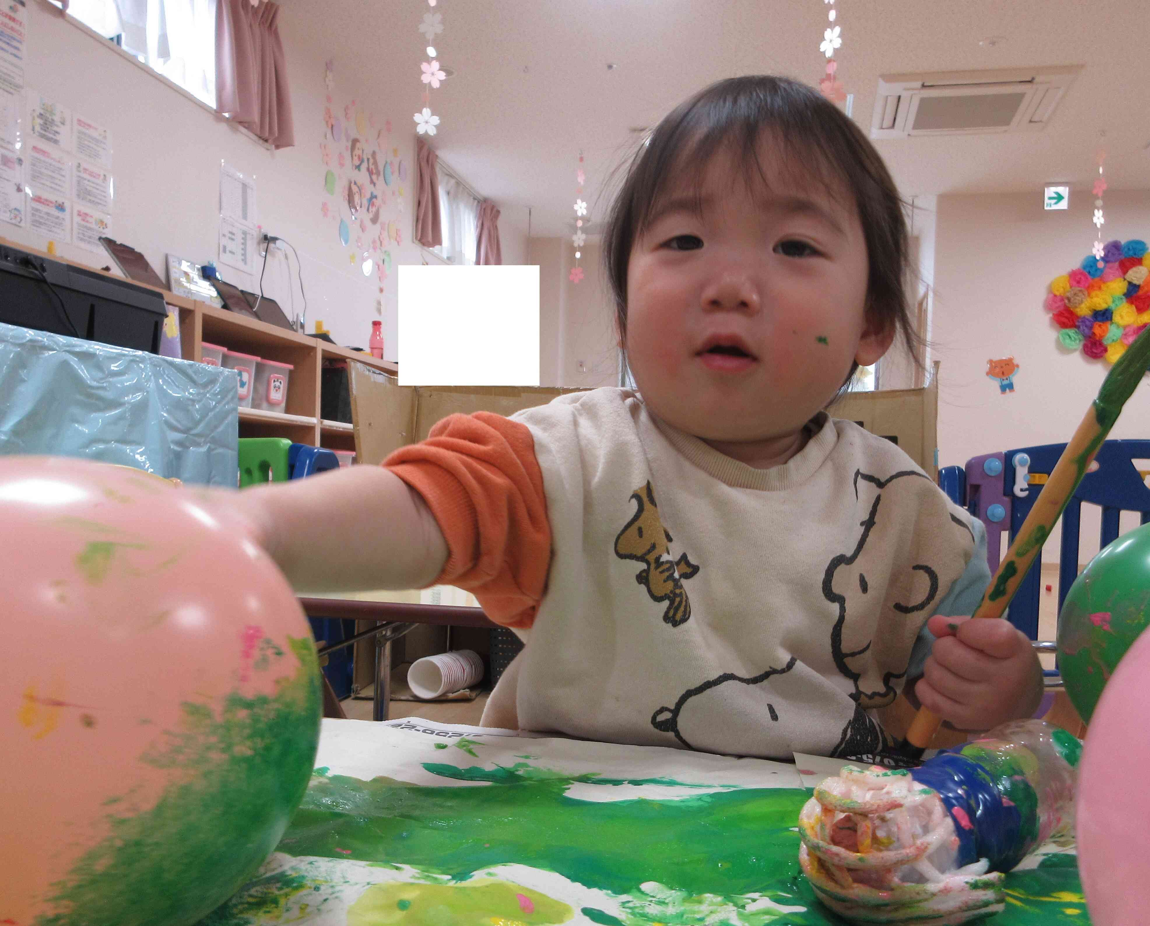 風船も筆も両方使いたい～