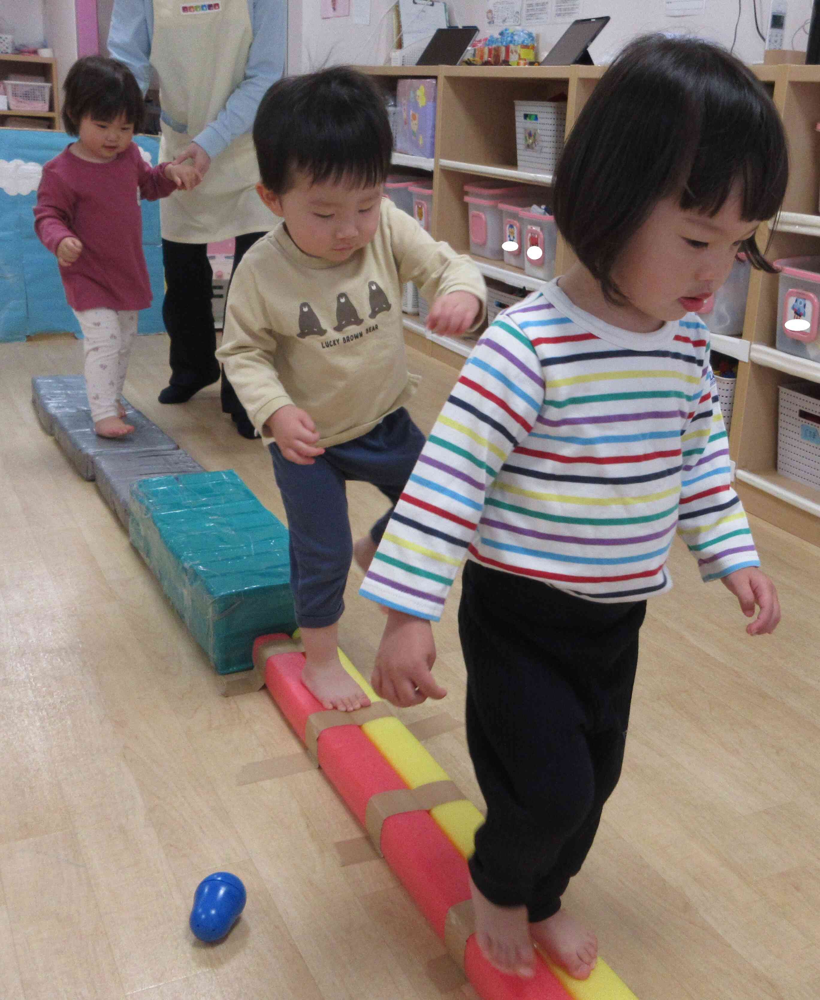 一本橋を渡ってみるよ！