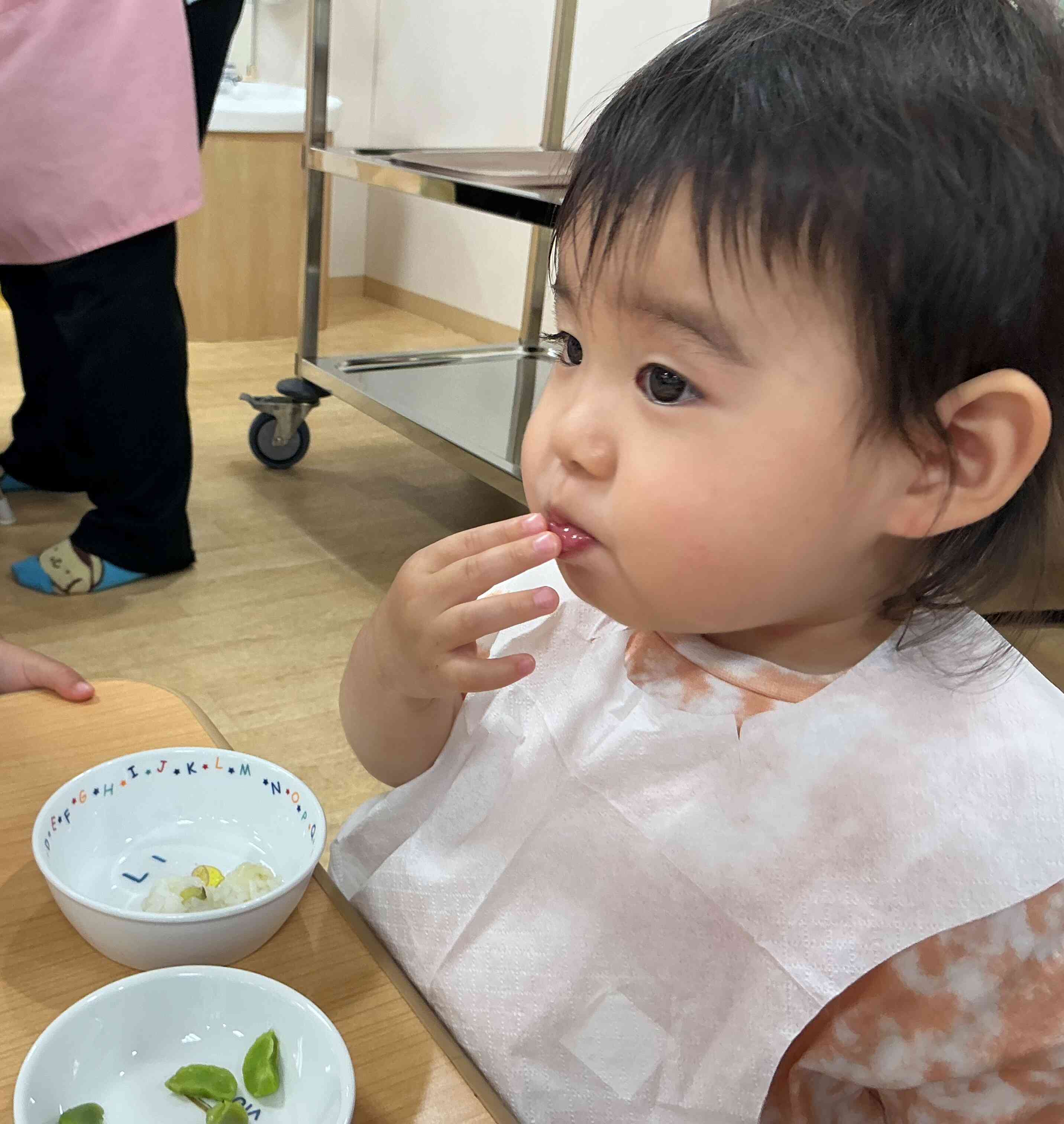 おやつにはそら豆が出てきた！