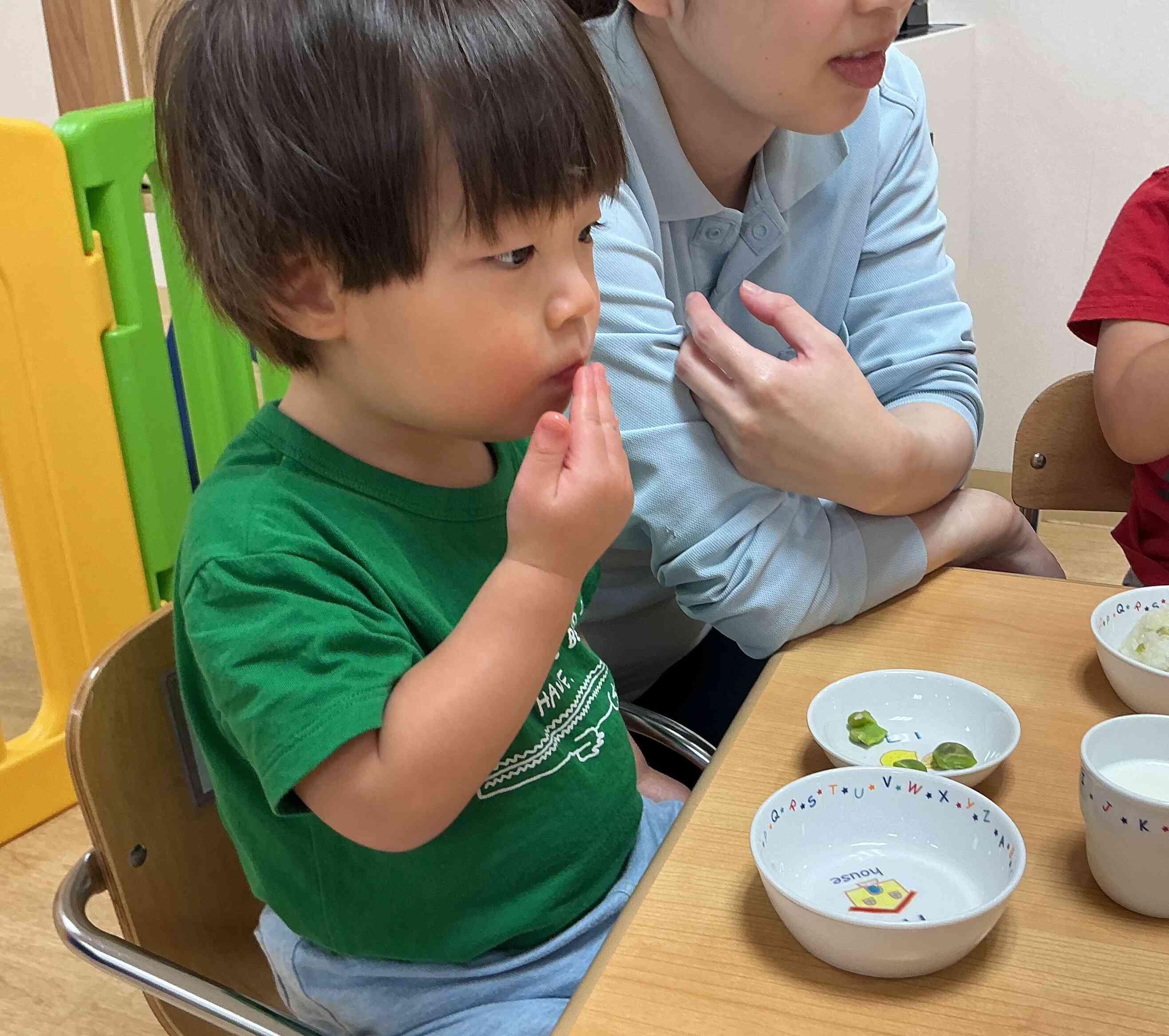 そら豆おにぎり美味しい！